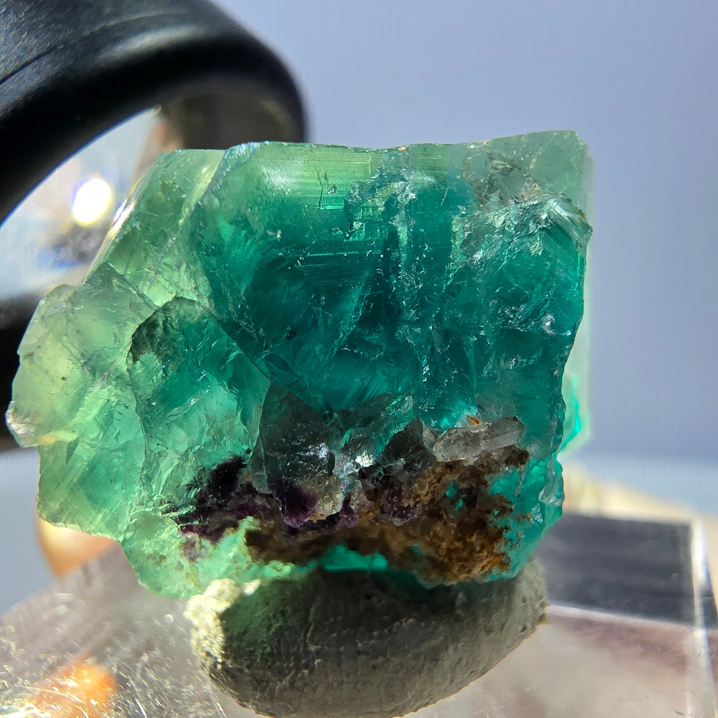 Clear Phantom Fluorite Cube parquetted, green Okorusu, Namibia 18*18*17mm
