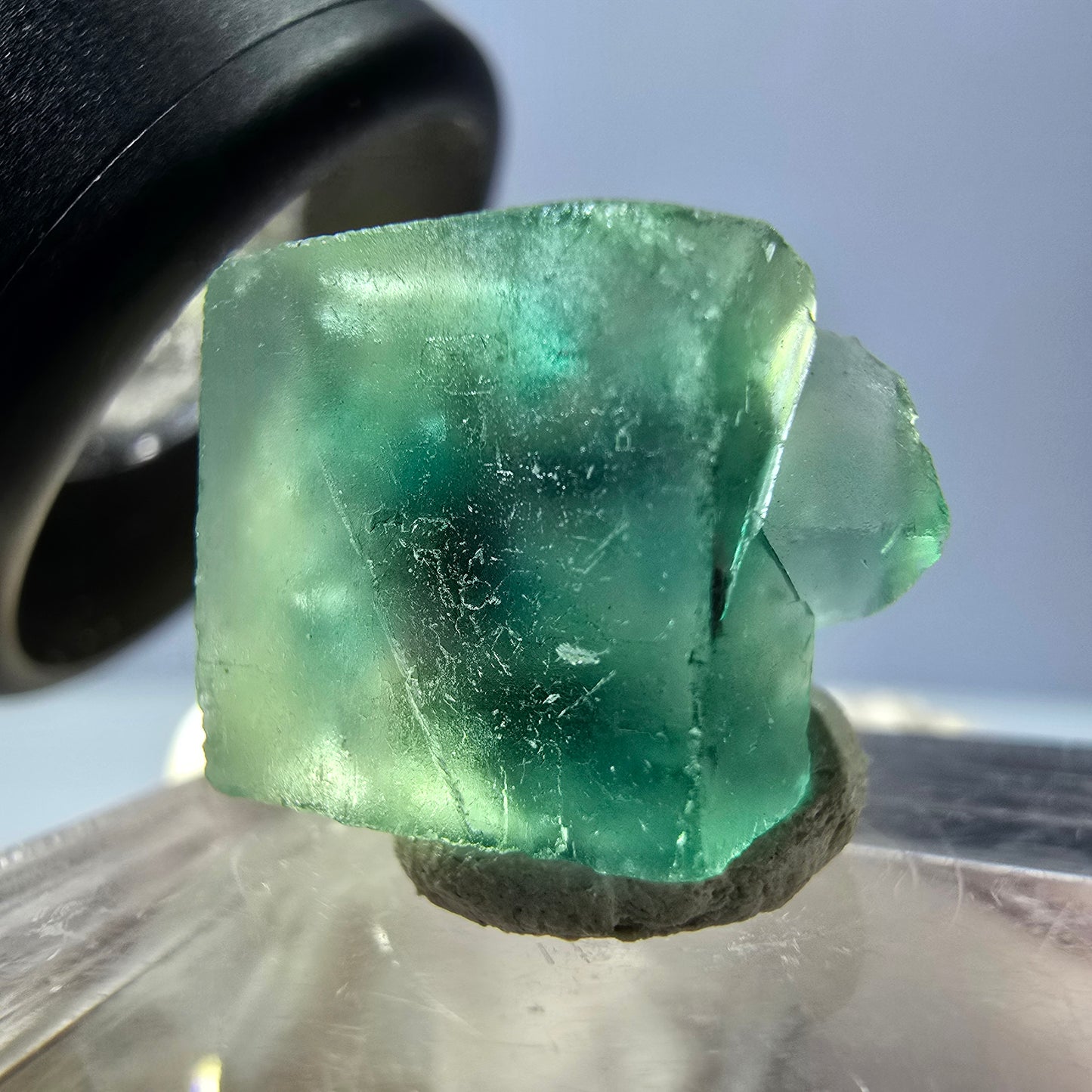 Clear Phantom Fluorite Cube parquetted, green Okorusu, Namibia 15*13*8mm