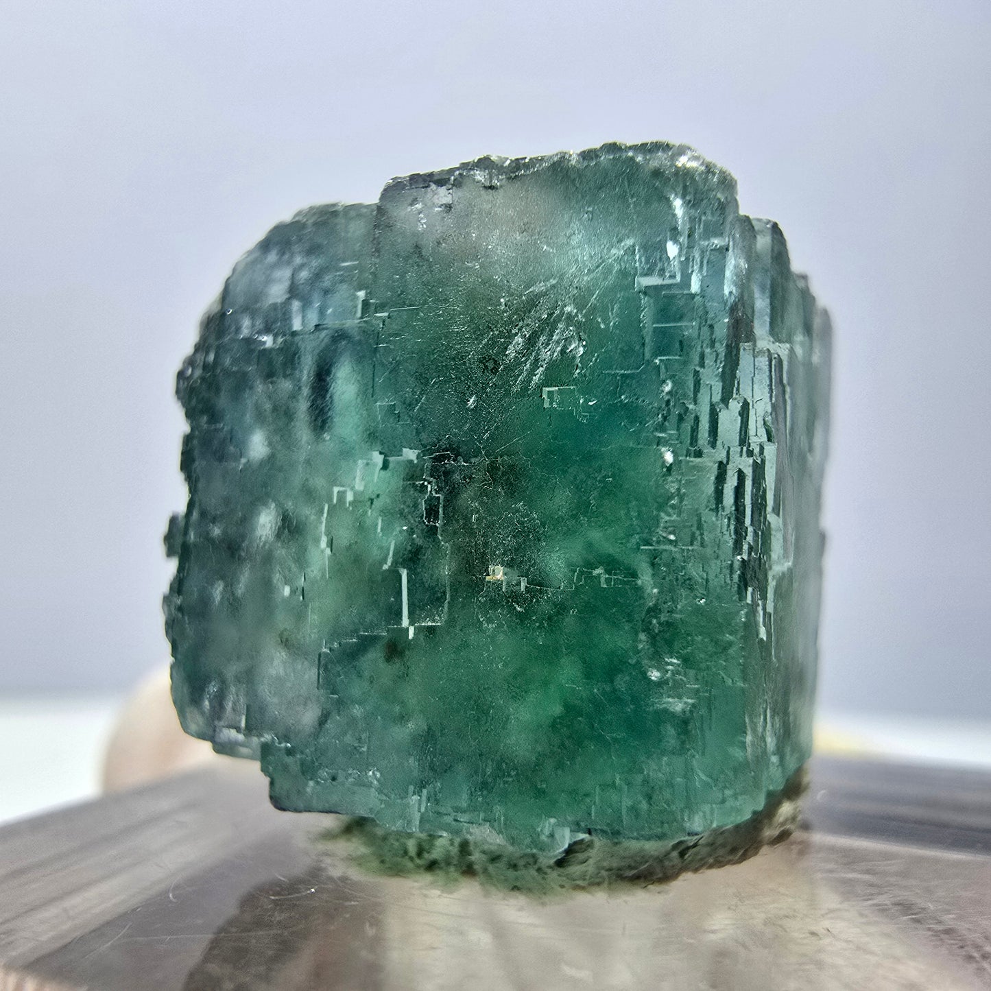 Klarer Phantom Fluorit Würfel parkettiert, grün Okorusu, Namibia 19*19*17mm