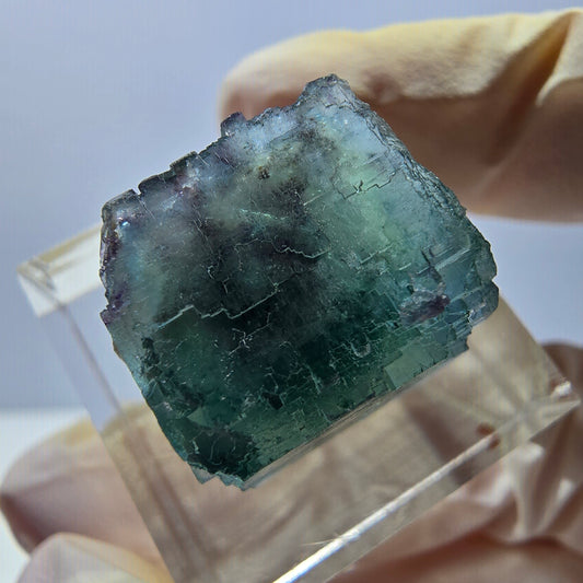 Klarer Phantom Fluorit Würfel parkettiert, grün Okorusu, Namibia 18*16*14mm