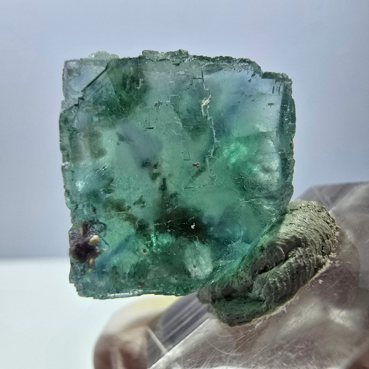 Klarer Phantom Fluorit Würfel parkettiert, grün Okorusu, Namibia 19*19*14mm