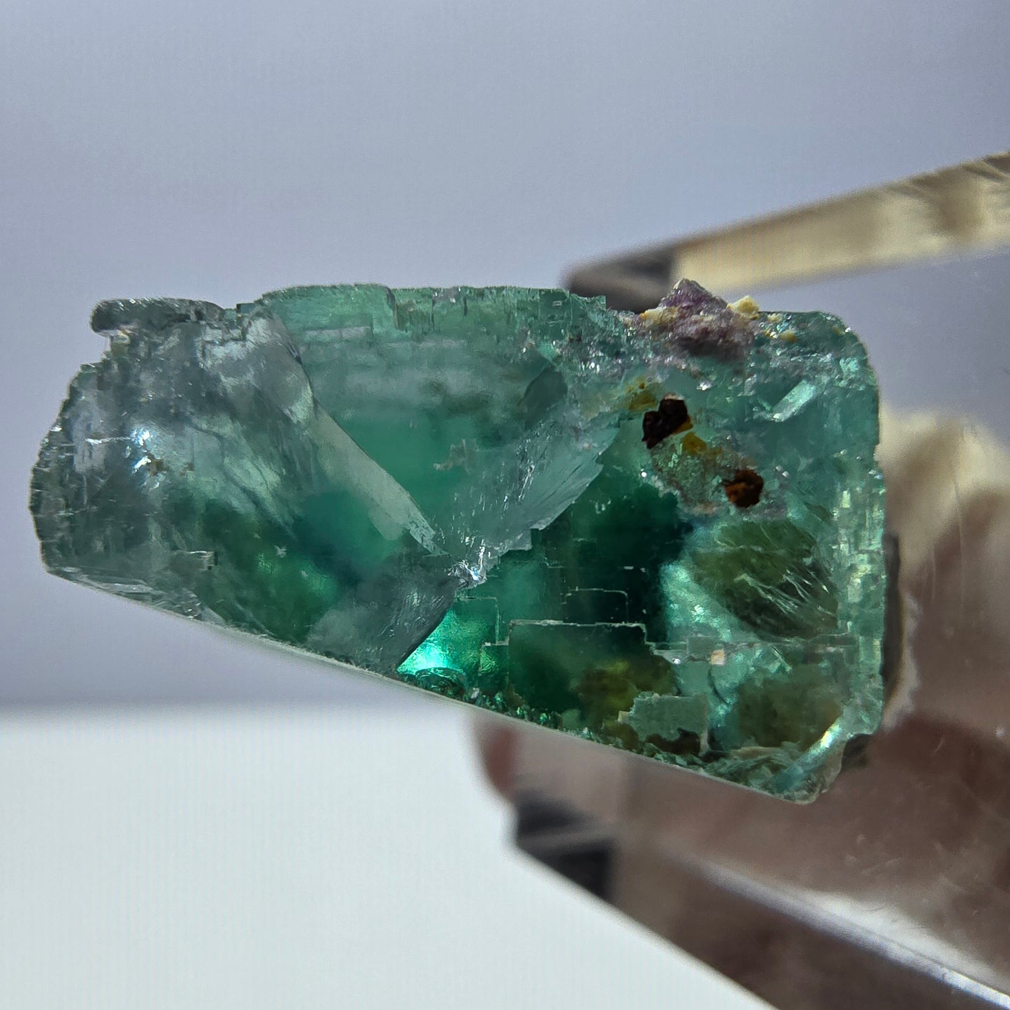 Klarer Phantom Fluorit Würfel parkettiert, grün Okorusu, Namibia 19*19*14mm