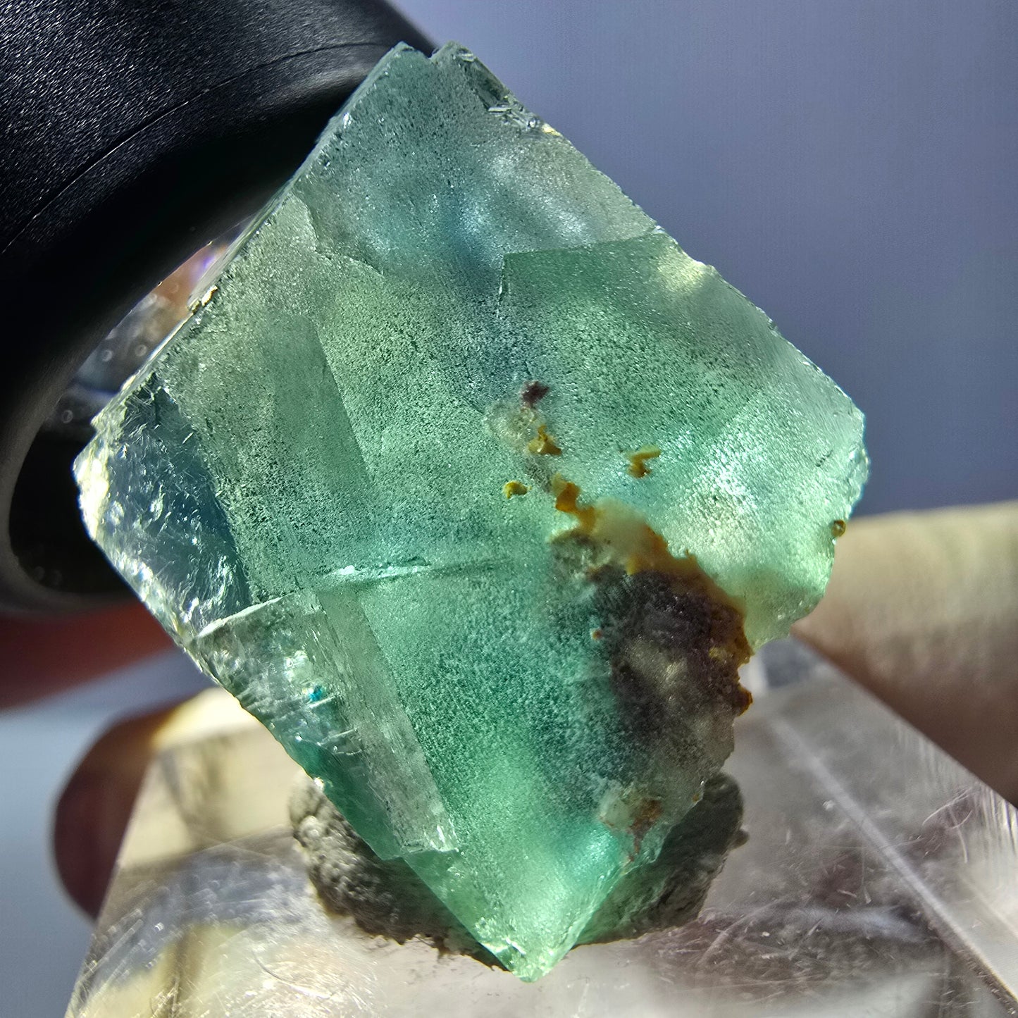 Klarer Phantom Fluorit Würfel parkettiert, grün Okorusu, Namibia 19*19*14mm