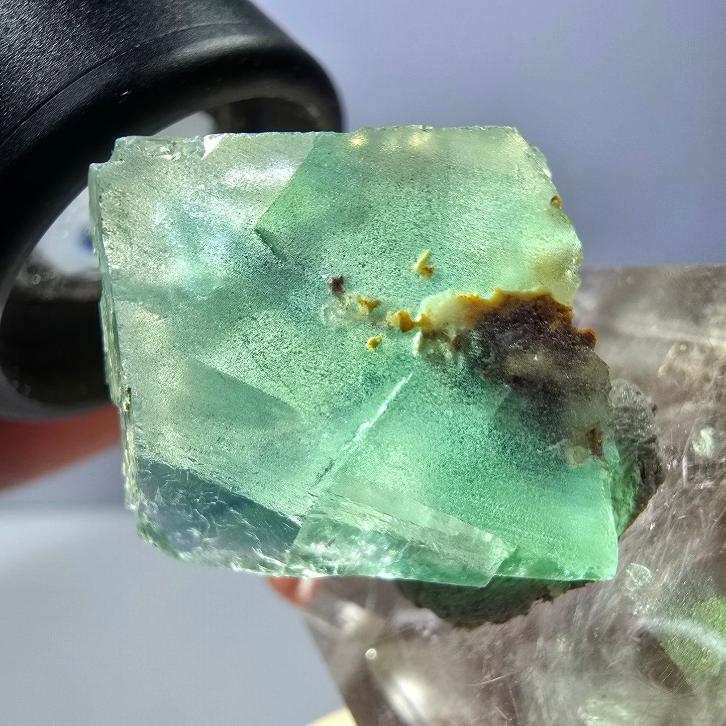 Klarer Phantom Fluorit Würfel parkettiert, grün Okorusu, Namibia 19*19*14mm