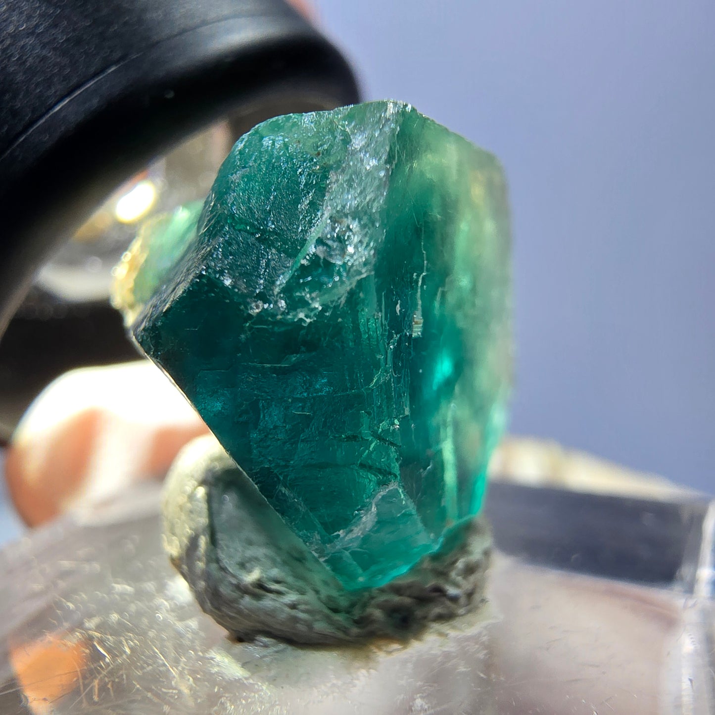 Klarer Phantom Fluorit Würfel parkettiert, grün Okorusu, Namibia 17*16*15mm