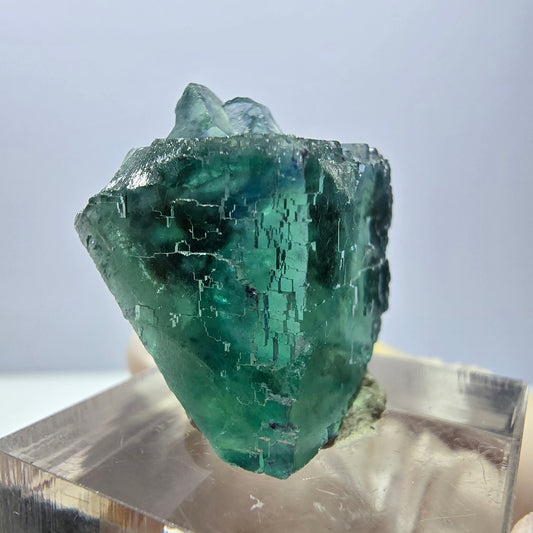 Klarer Phantom Fluorit Würfel parkettiert, grün Okorusu, Namibia 23*19*16mm