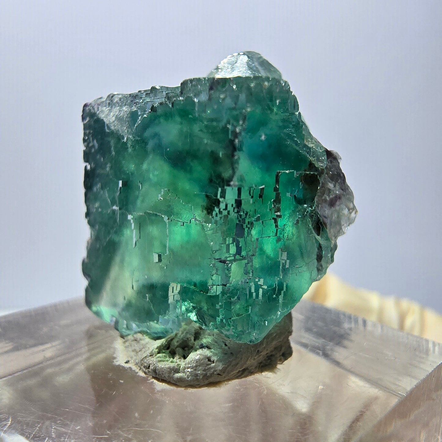Klarer Phantom Fluorit Würfel parkettiert, grün Okorusu, Namibia 23*19*16mm
