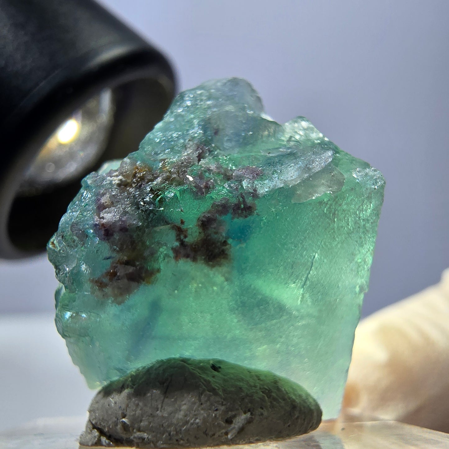 Klarer Phantom Fluorit Würfel parkettiert, grün Okorusu, Namibia 23*19*16mm