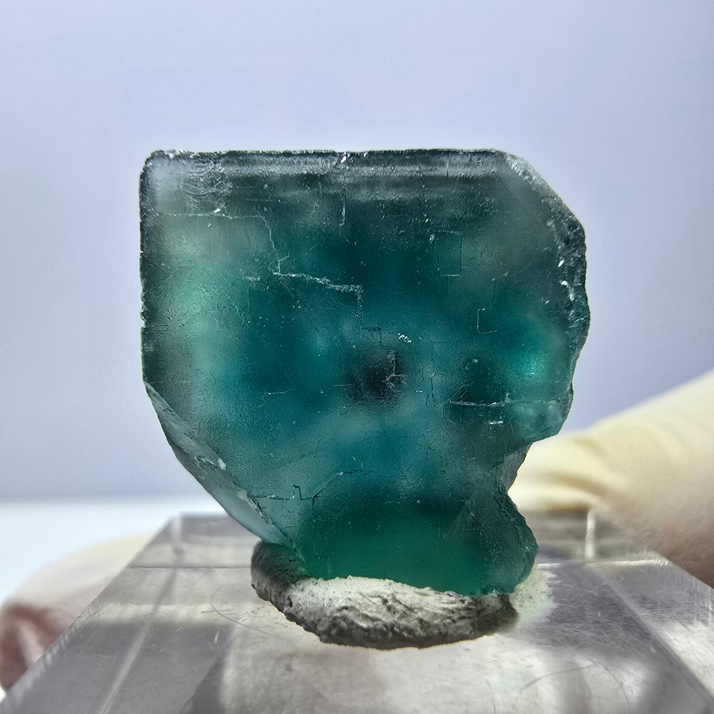 Klarer Phantom Fluorit Würfel parkettiert, grün Okorusu, Namibia 19*19*16mm