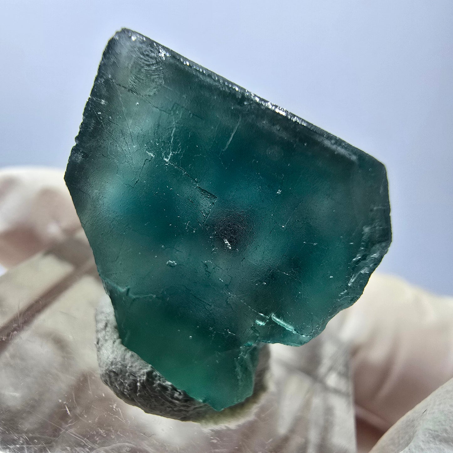Klarer Phantom Fluorit Würfel parkettiert, grün Okorusu, Namibia 19*19*16mm
