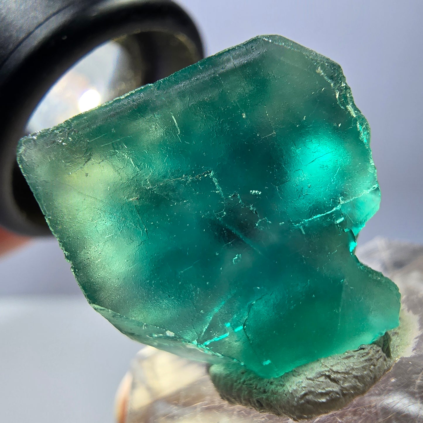 Klarer Phantom Fluorit Würfel parkettiert, grün Okorusu, Namibia 19*19*16mm