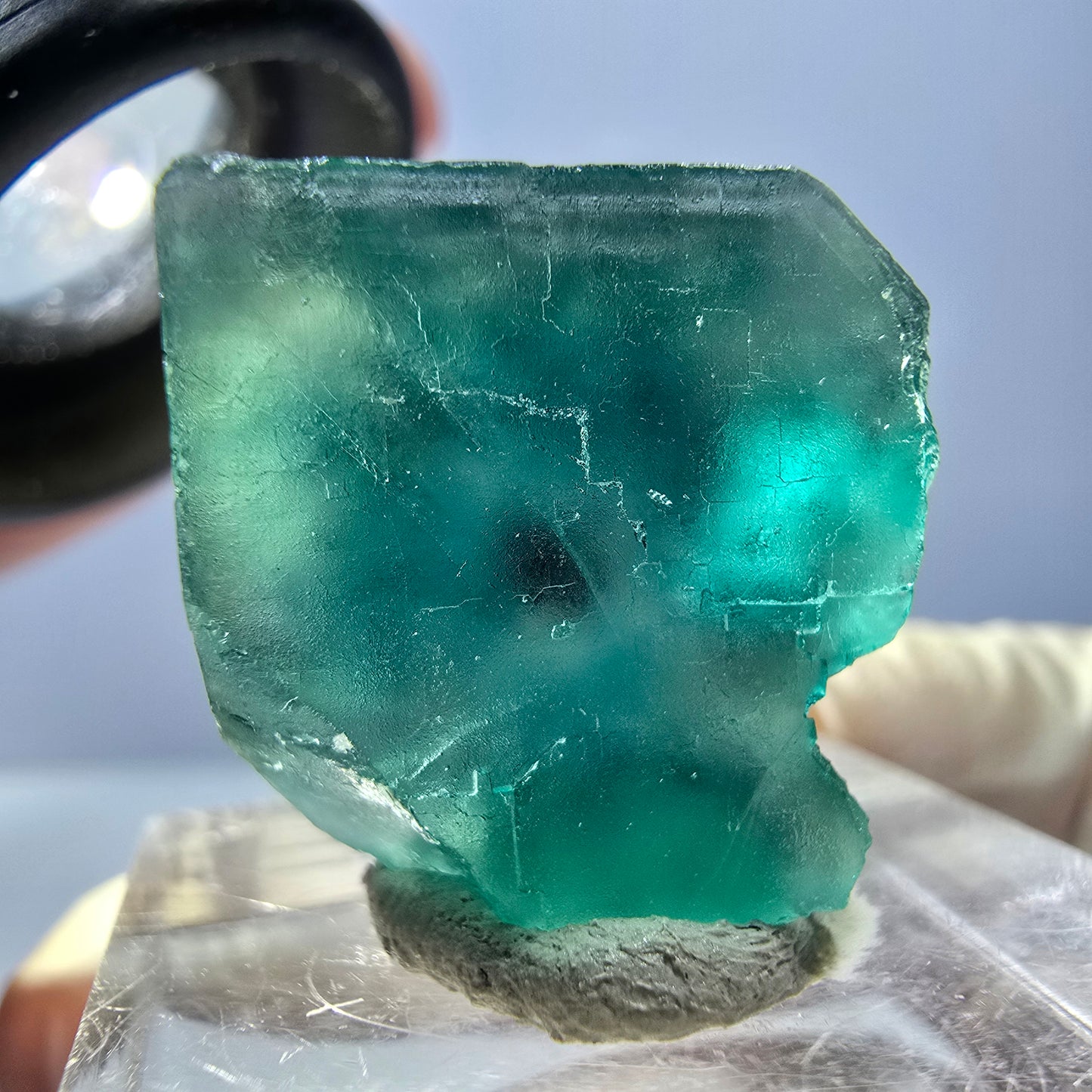 Klarer Phantom Fluorit Würfel parkettiert, grün Okorusu, Namibia 19*19*16mm