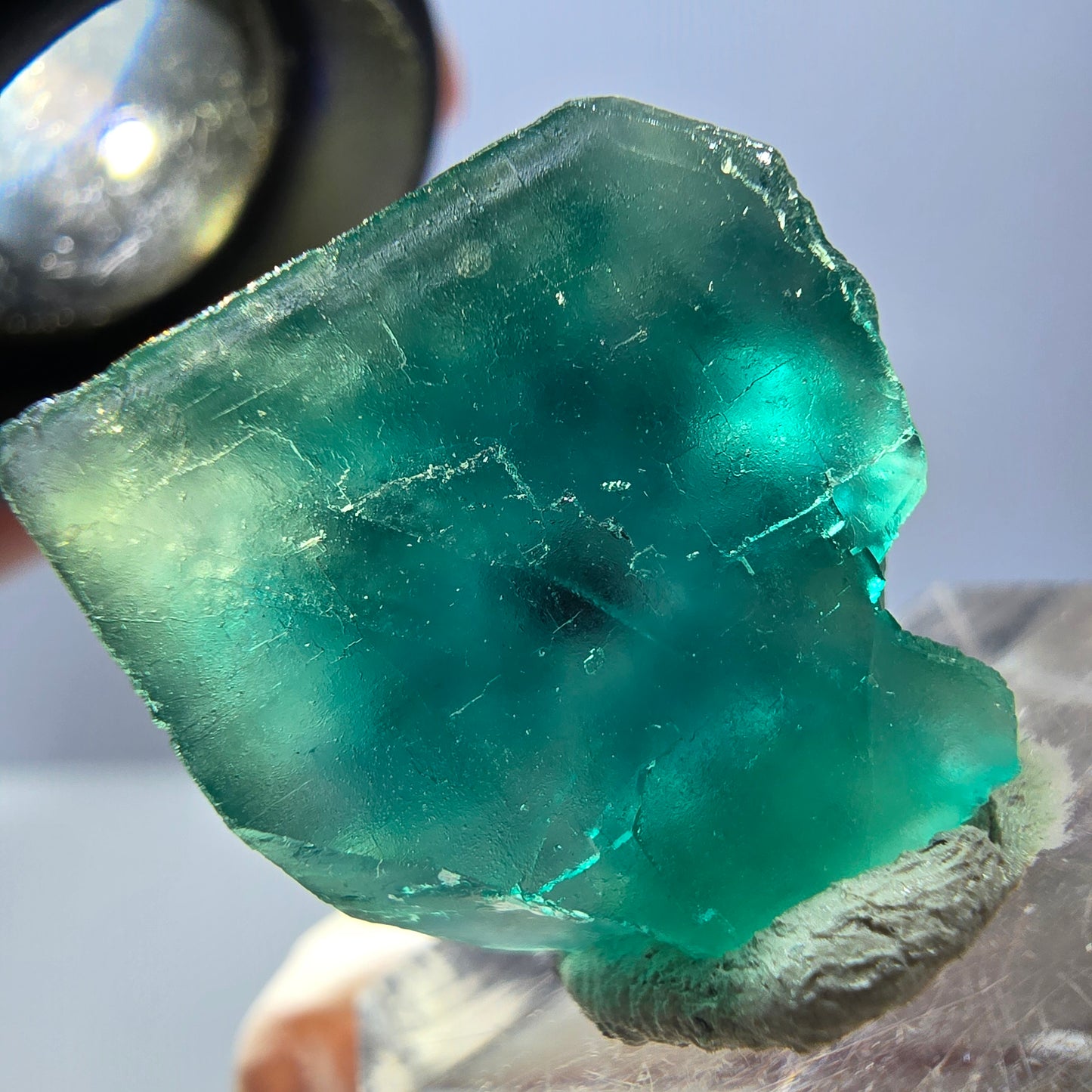 Klarer Phantom Fluorit Würfel parkettiert, grün Okorusu, Namibia 19*19*16mm