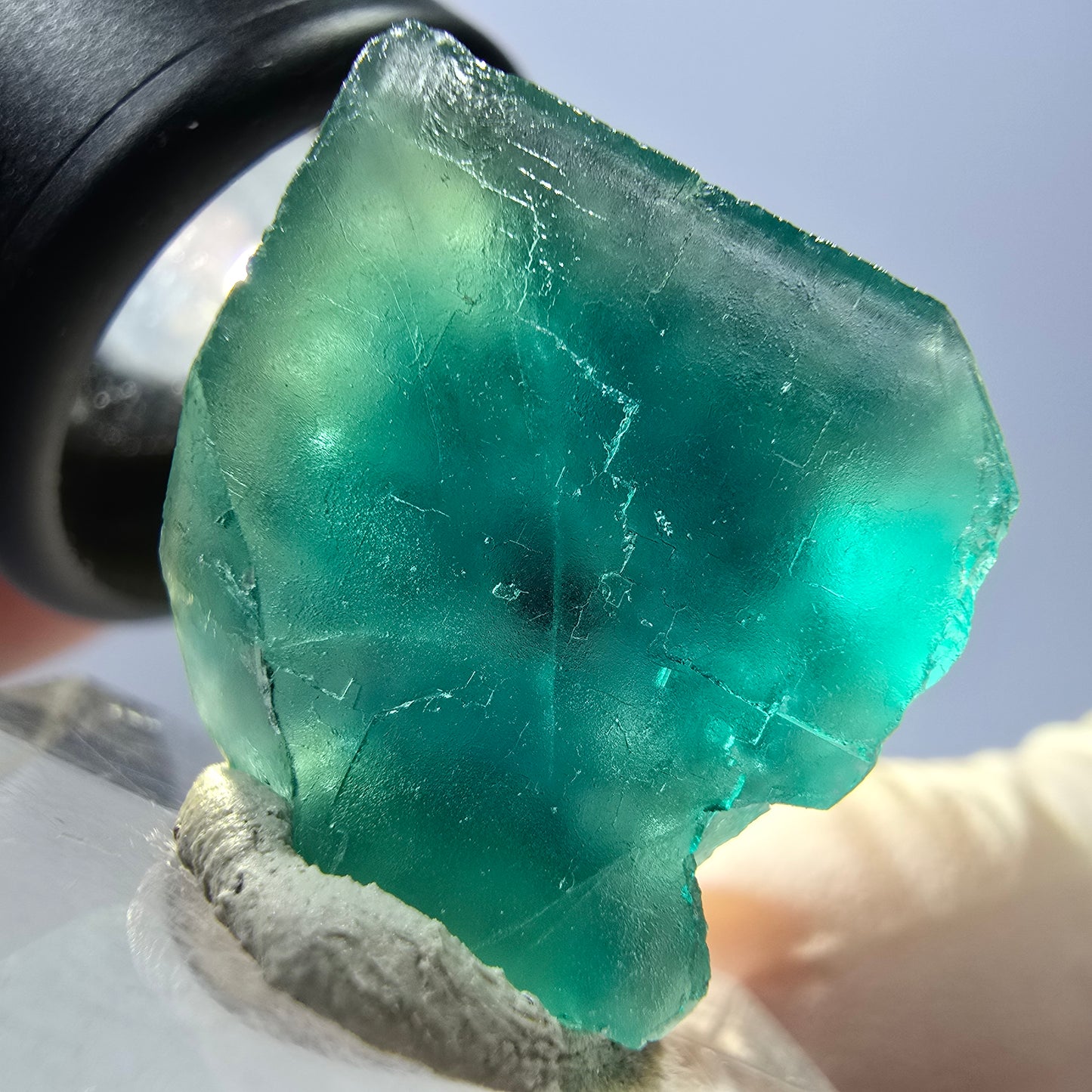 Klarer Phantom Fluorit Würfel parkettiert, grün Okorusu, Namibia 19*19*16mm
