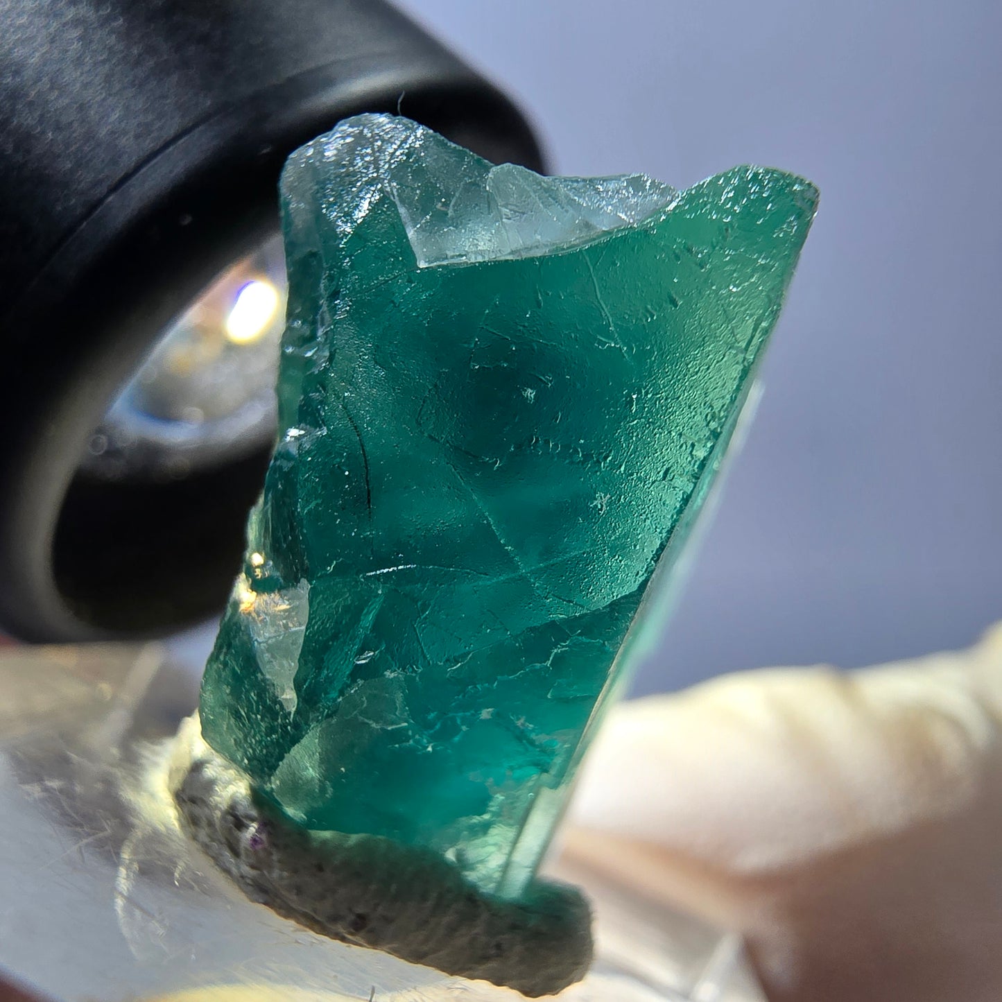 Klarer Phantom Fluorit Würfel parkettiert, grün Okorusu, Namibia 19*19*16mm