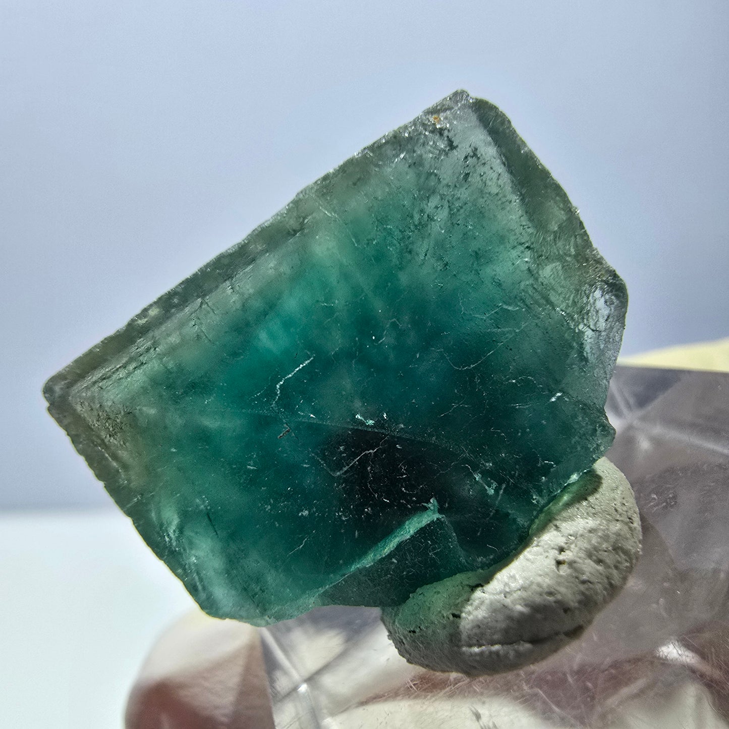 Klarer Phantom Fluorit Würfel parkettiert, grün Okorusu, Namibia 21*18*12mm