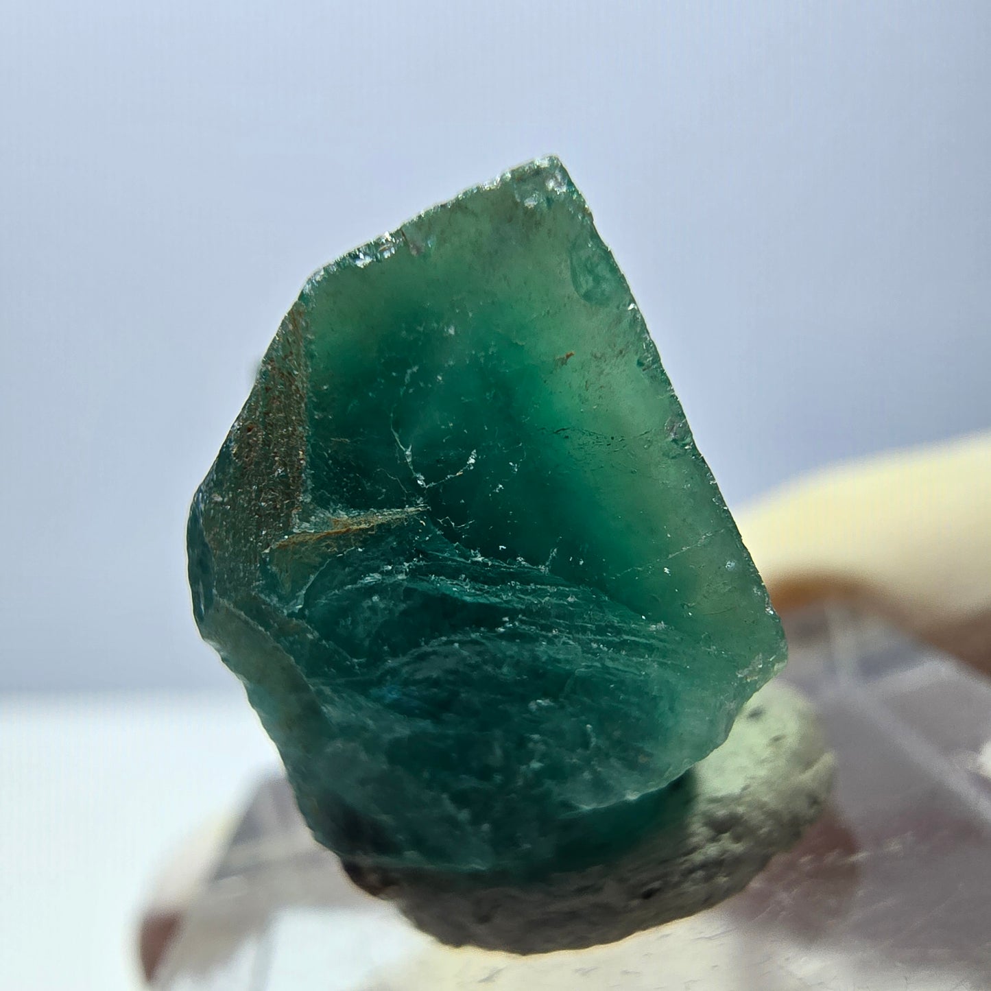 Klarer Phantom Fluorit Würfel parkettiert, grün Okorusu, Namibia 21*18*12mm