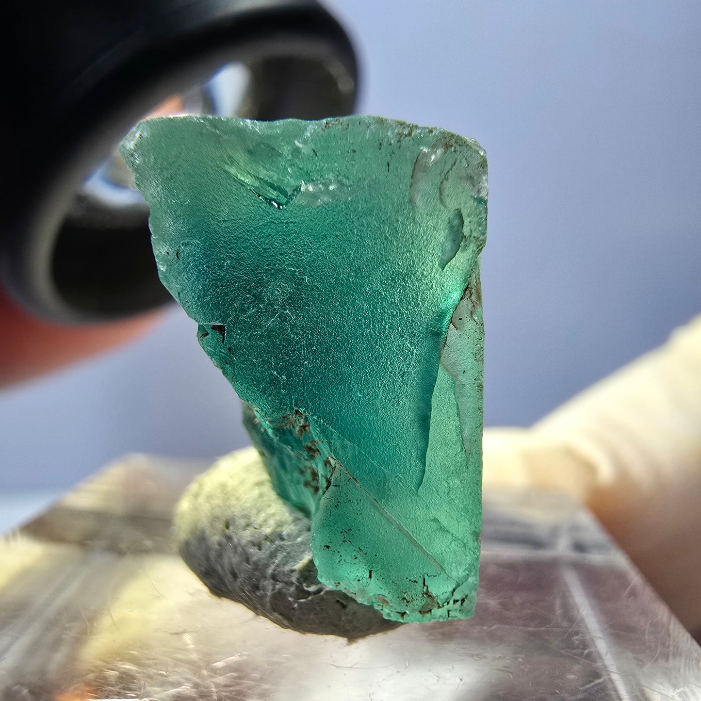 Klarer Phantom Fluorit Würfel parkettiert, grün Okorusu, Namibia 16*16*12mm