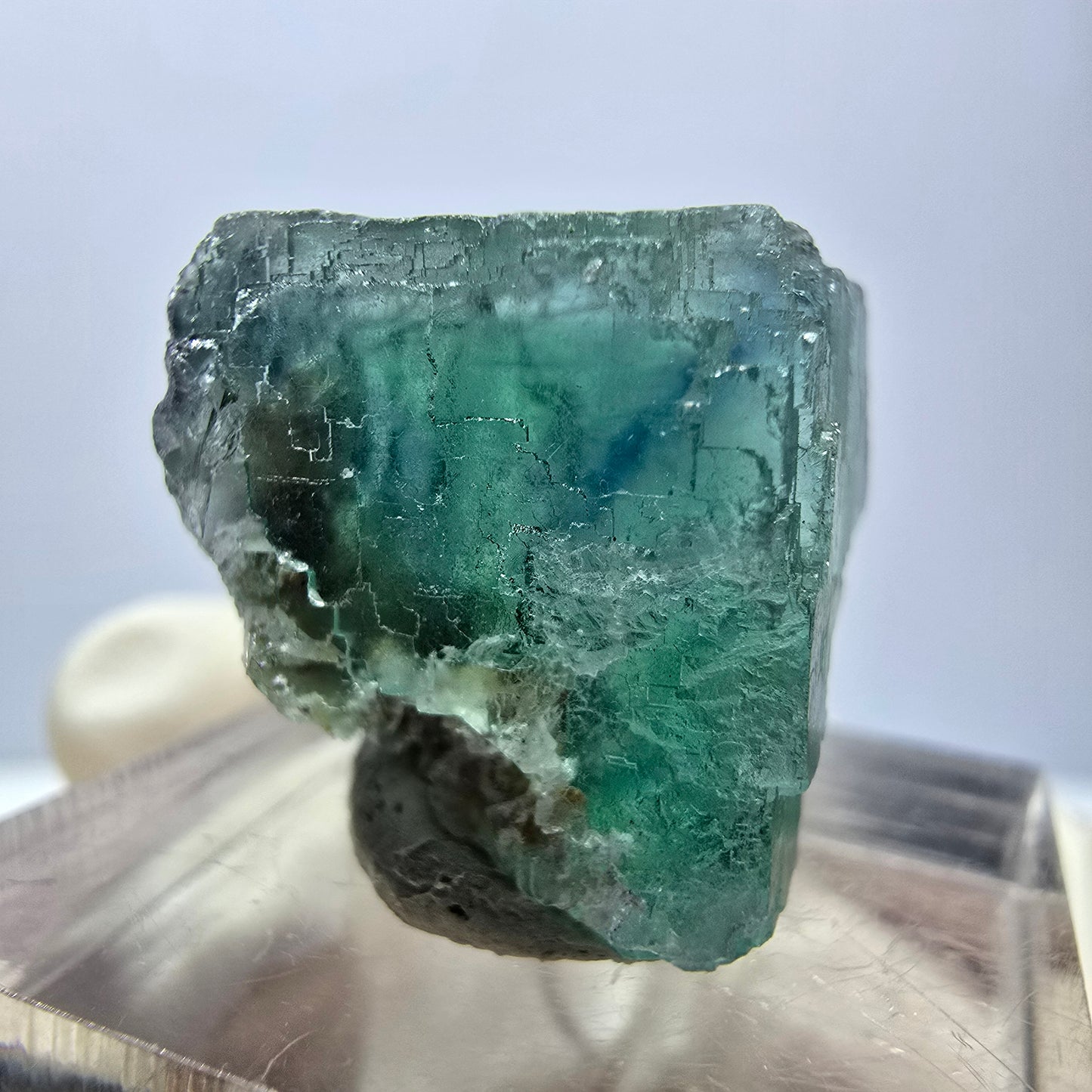 Klarer Phantom Fluorit Würfel parkettiert, grün Okorusu, Namibia 20*18*17mm