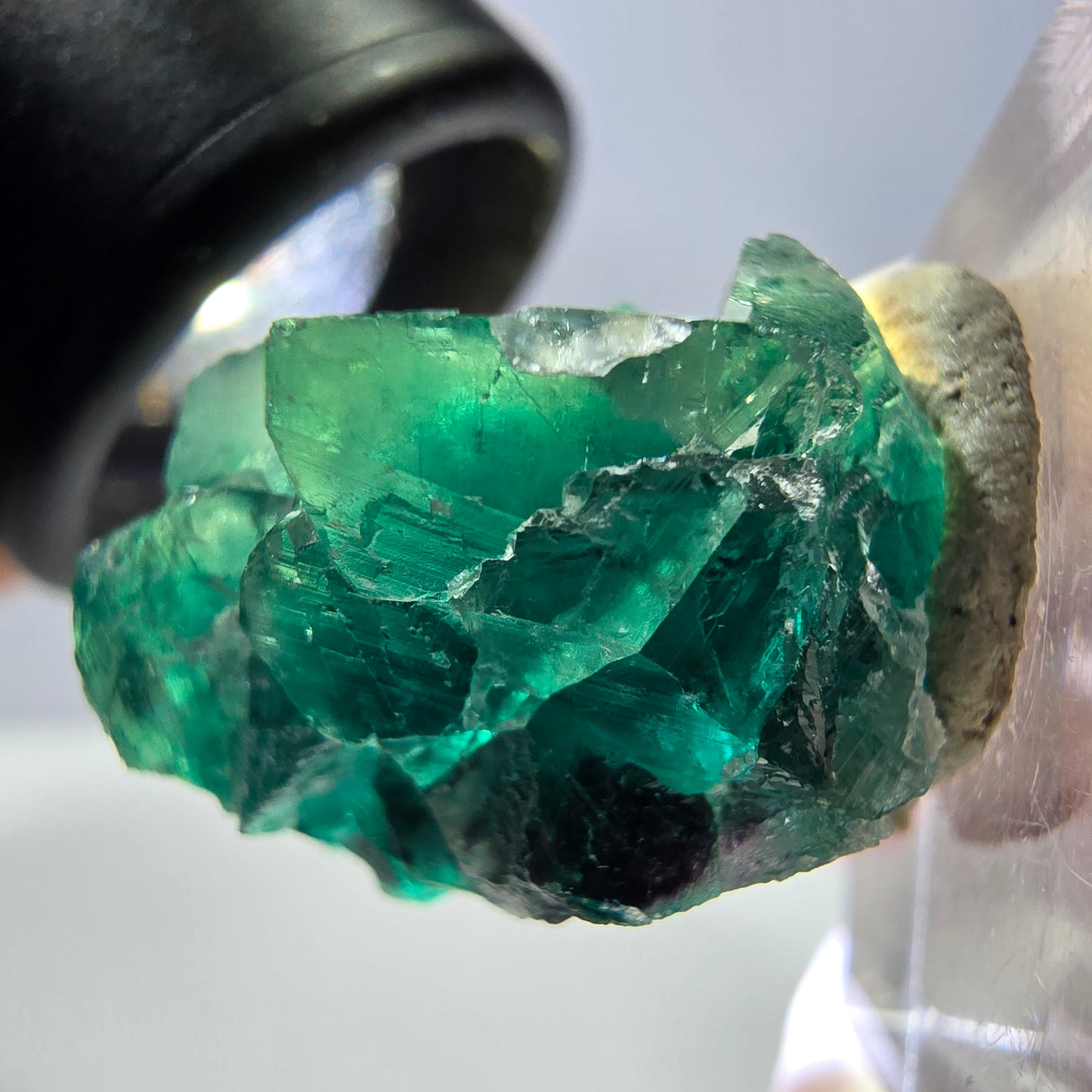 Spécimen de cube de fluorite fantôme, vert parqueté Okorusu, Namibie 28*24*17mm