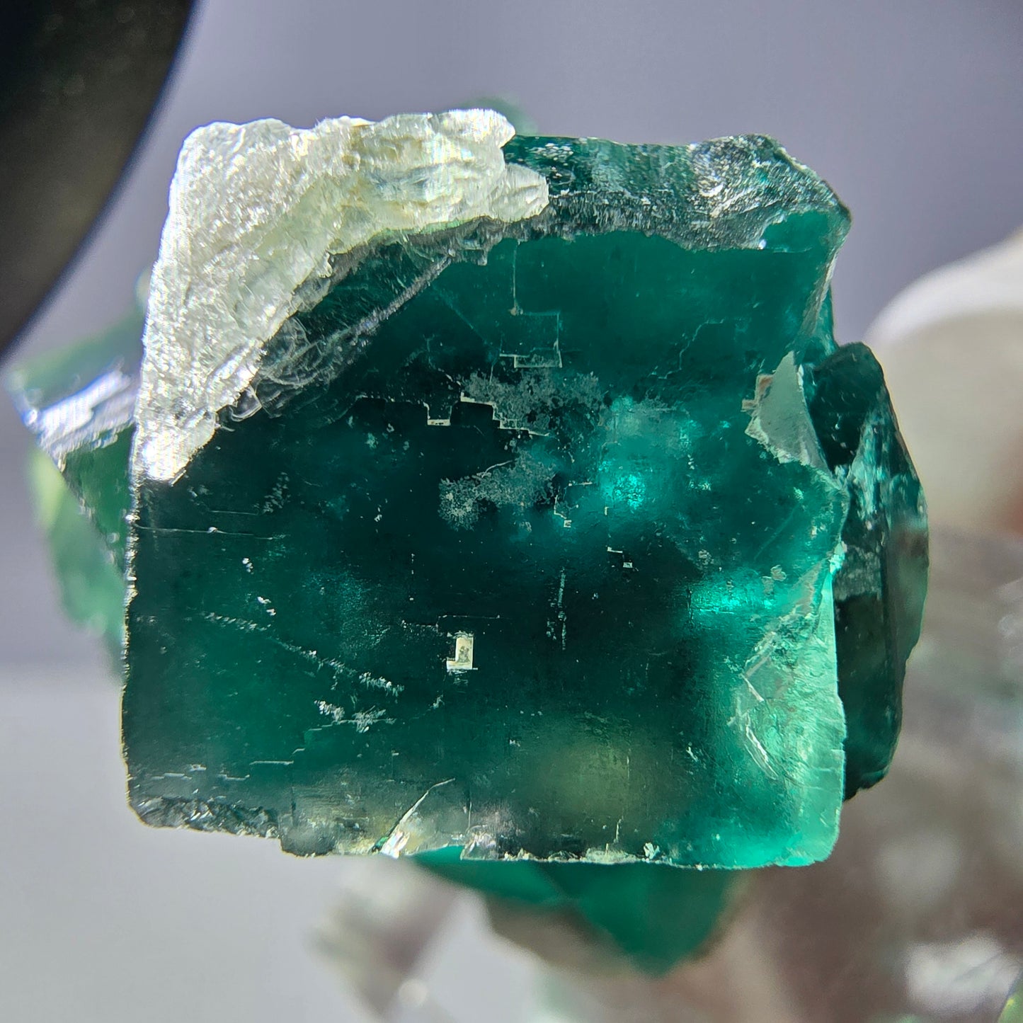 Spécimen de cube de fluorite fantôme, vert parqueté Okorusu, Namibie 40*31*23mm