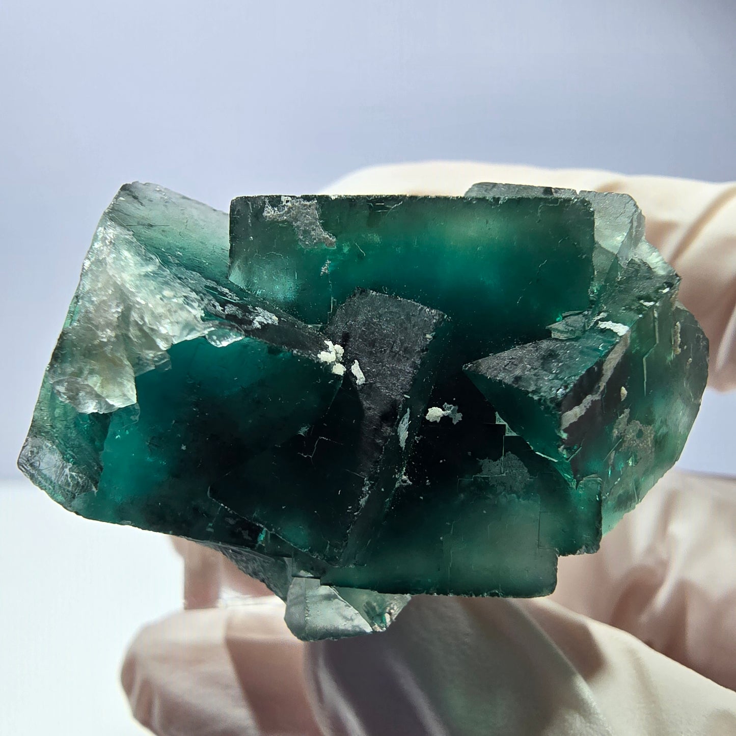 Spécimen de cube de fluorite fantôme, vert parqueté Okorusu, Namibie 40*31*23mm