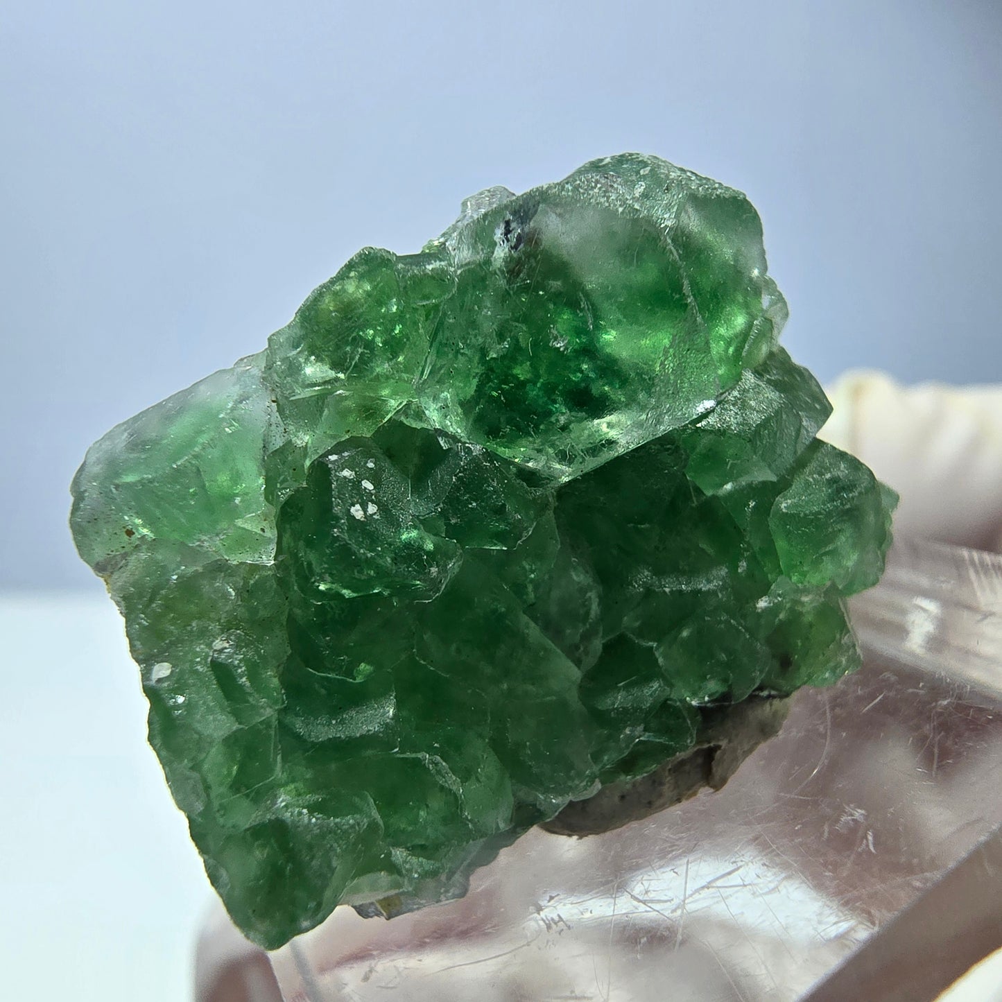 Phantom Fluorit, Schörl Turmalin Stufe, grün Erongo, Namibia 28*20*14mm