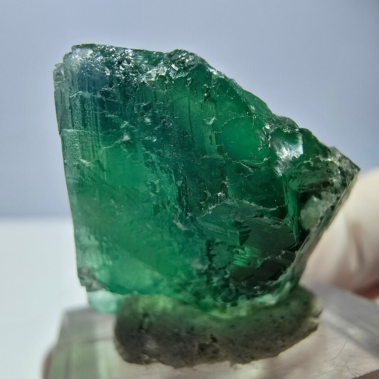 Phantom Fluorit Würfel Stufe, parkettiert grün Okorusu, Namibia 30*28*24mm