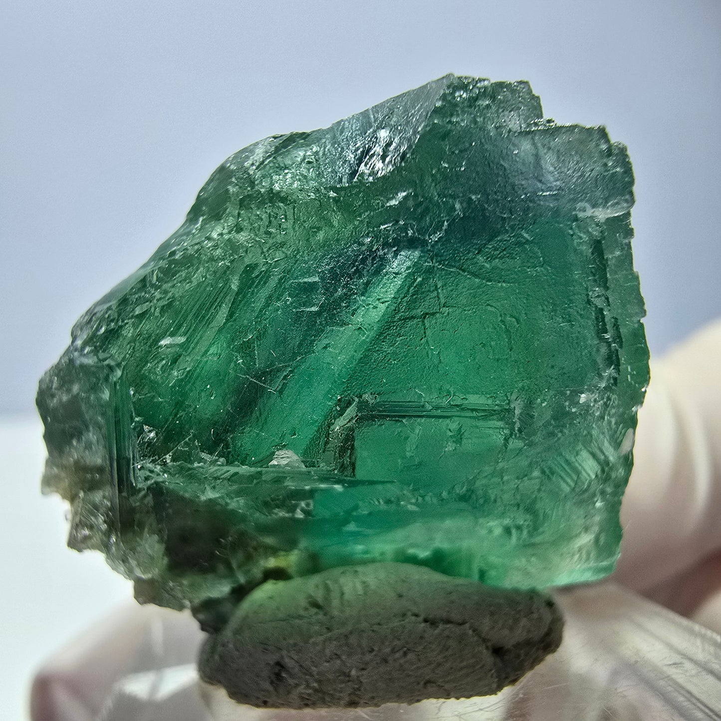 Phantom Fluorit Würfel Stufe, parkettiert grün Okorusu, Namibia 30*28*24mm