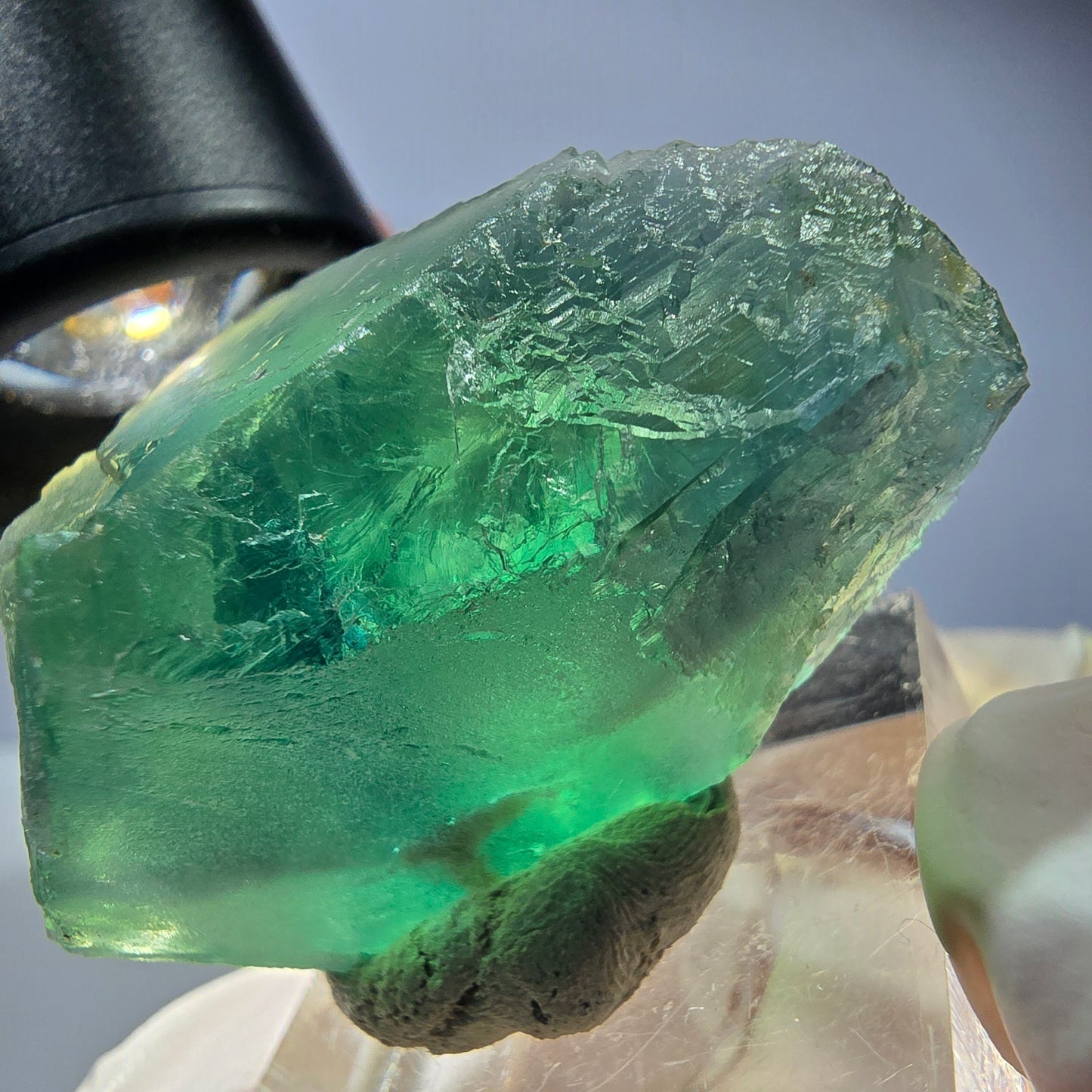Phantom Fluorit Würfel Stufe, parkettiert grün Okorusu, Namibia 36*25*25mm