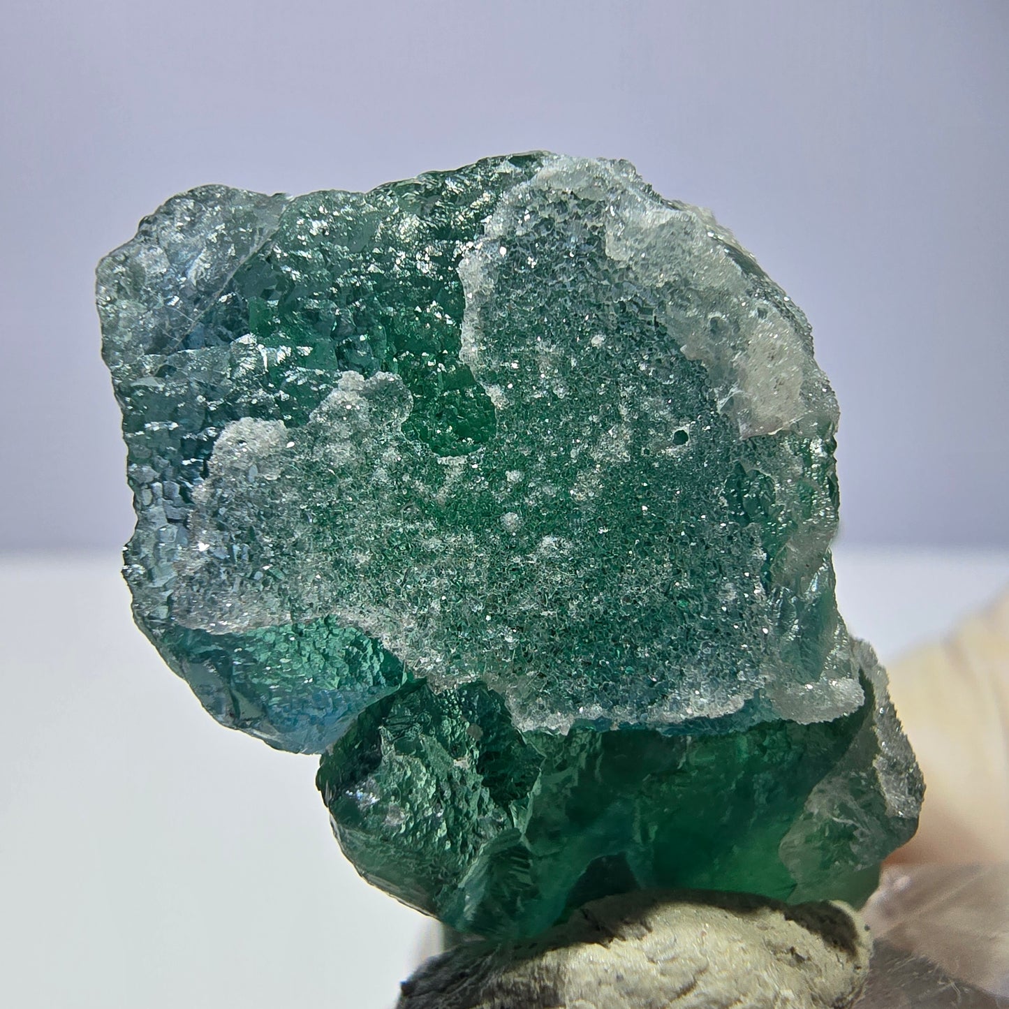 Phantom Fluorit Würfel Stufe, parkettiert grün Okorusu, Namibia 35*30*23mm