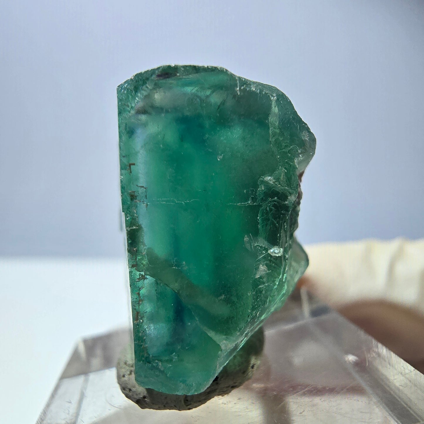 Phantom Fluorit Würfel Stufe, parkettiert grün Okorusu, Namibia 25*24*17mm