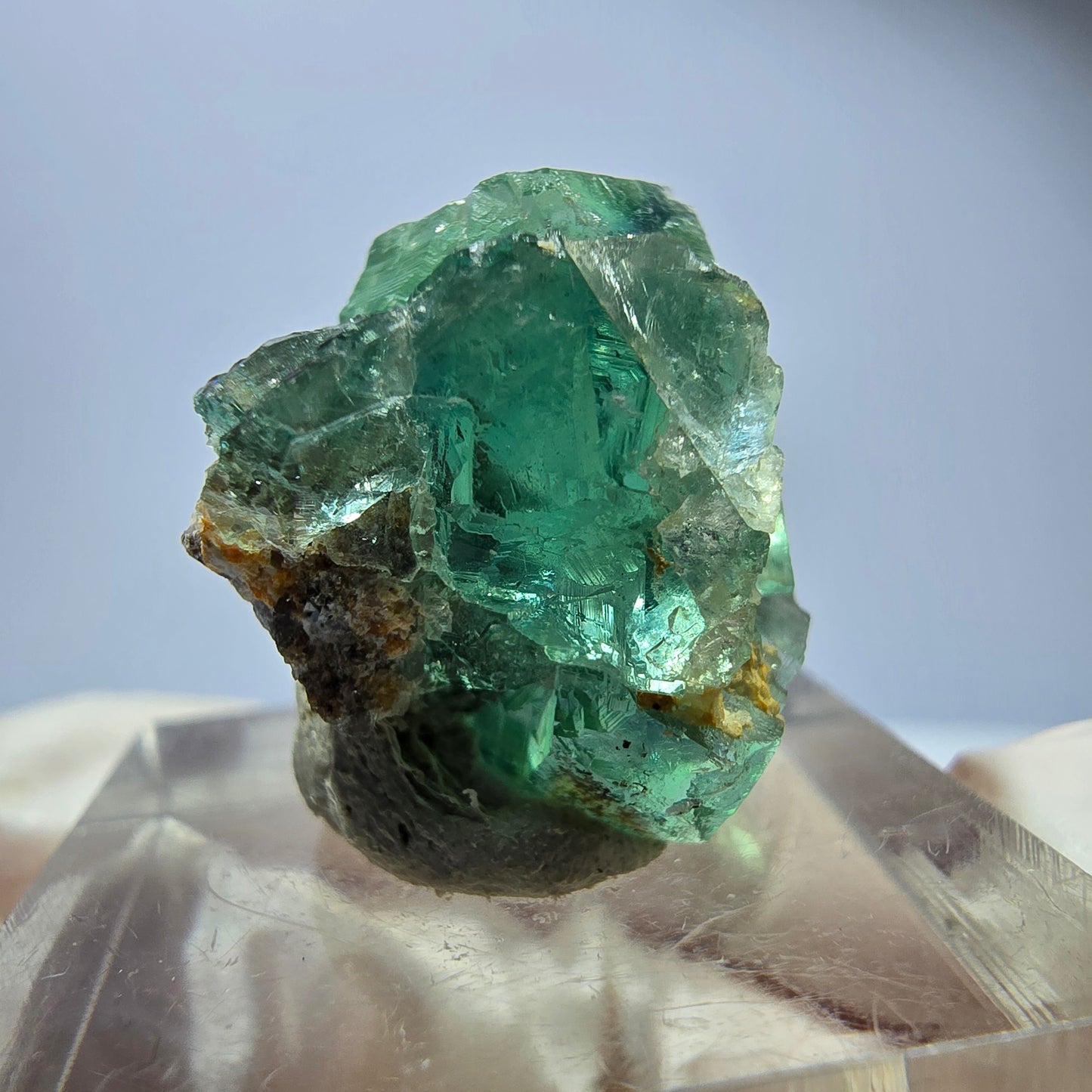 Phantom Fluorit Würfel Stufe, parkettiert grün Okorusu, Namibia 23*19*17mm