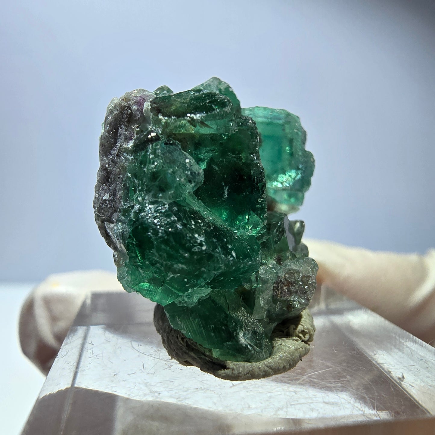 Phantom Fluorit Würfel Stufe, parkettiert grün Okorusu, Namibia 26*24*16mm