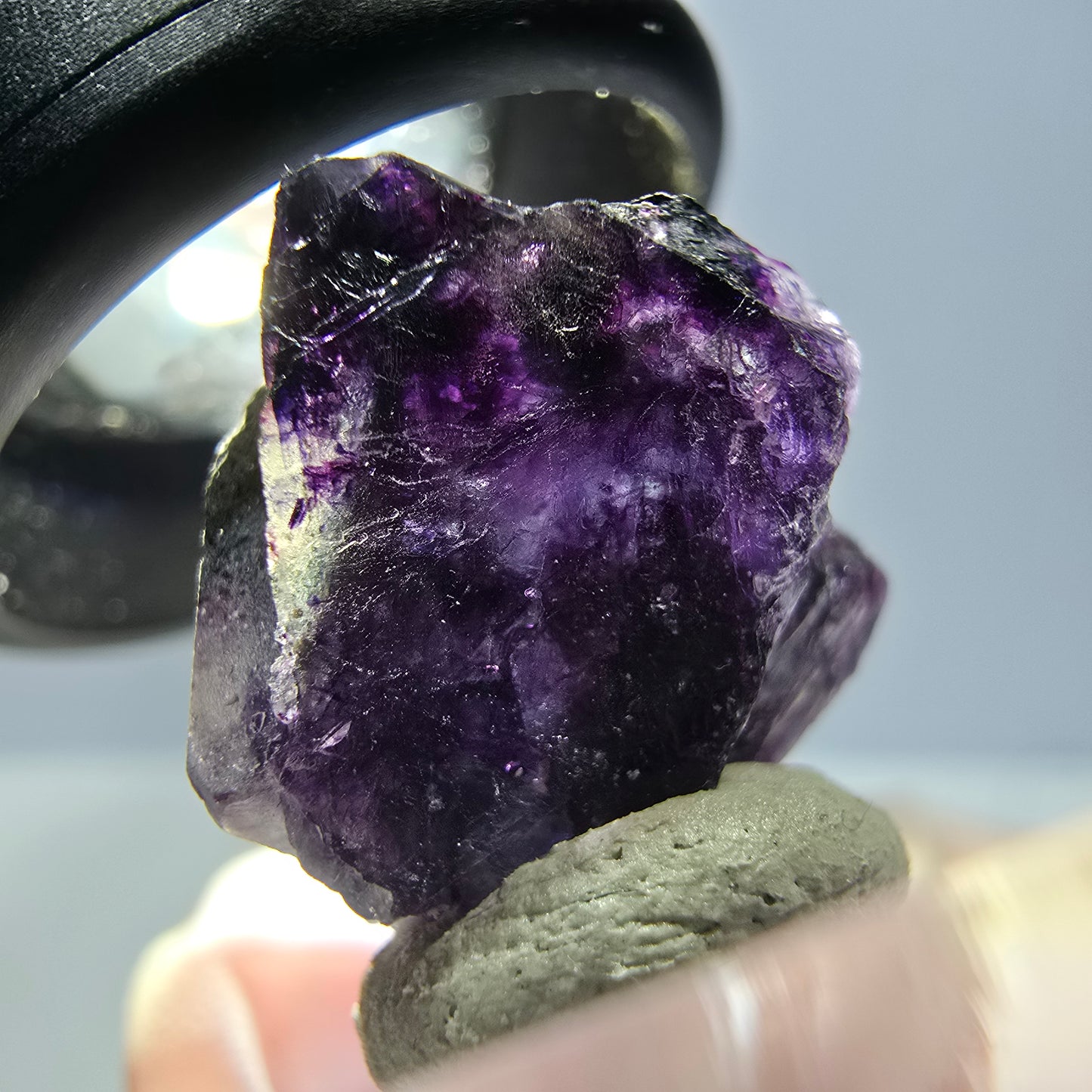 Seltene Phantom Fluorit Würfel Stufe, grün lila Okorusu, Namibia 29*17*15mm