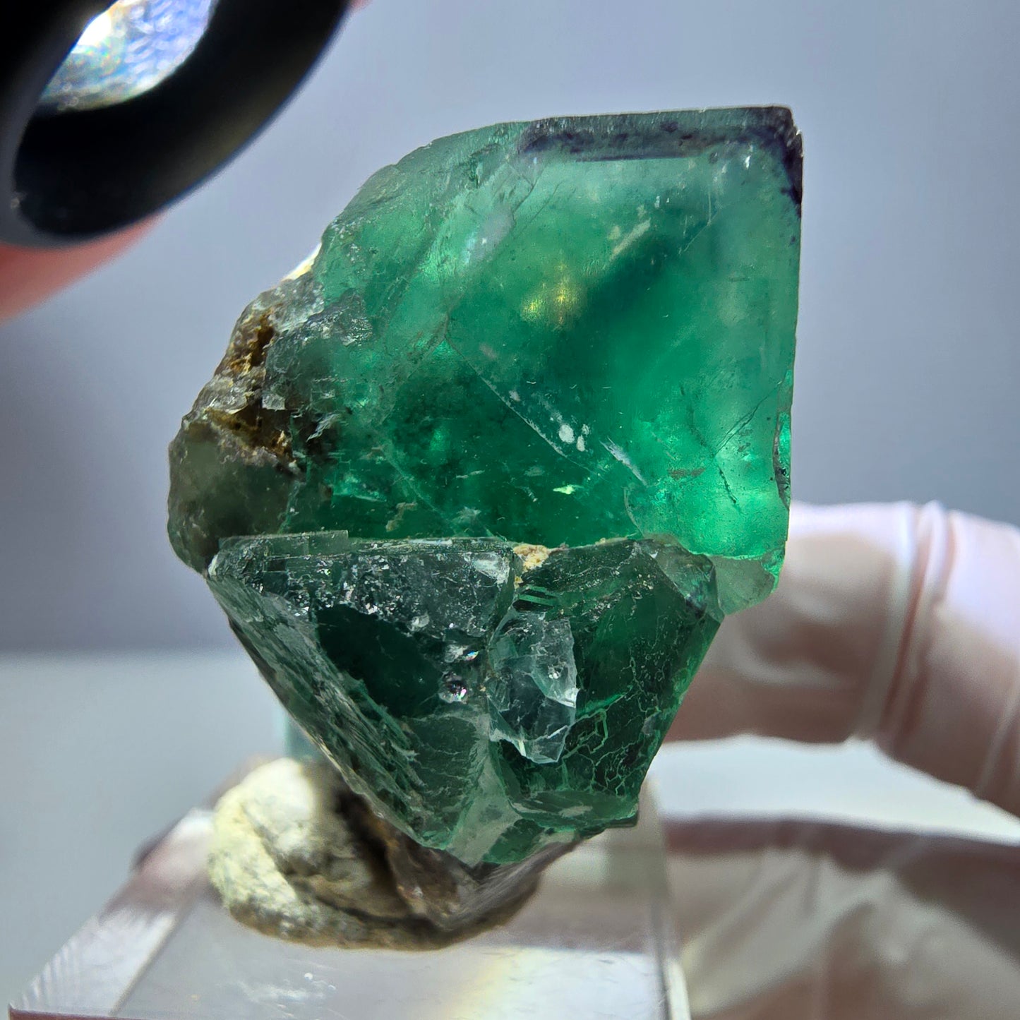 Seltene Phantom Fluorit Würfel Stufe, grün lila Okorusu, Namibia 47*39*25mm