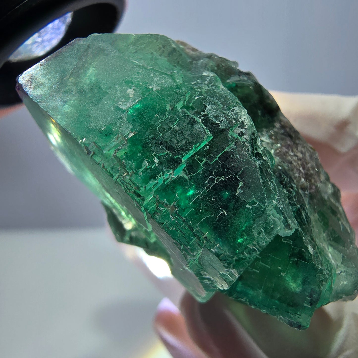 Seltene Phantom Fluorit Würfel Stufe, grün lila Okorusu, Namibia 47*39*25mm