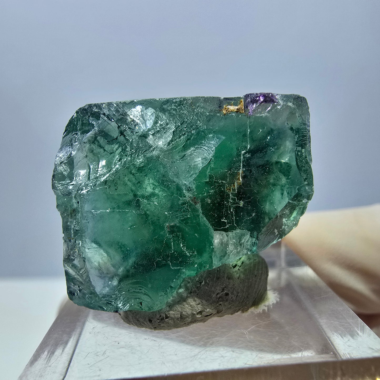 Klarer Phantom Fluorit Würfel parkettiert, grün Okorusu, Namibia 28*20*19mm