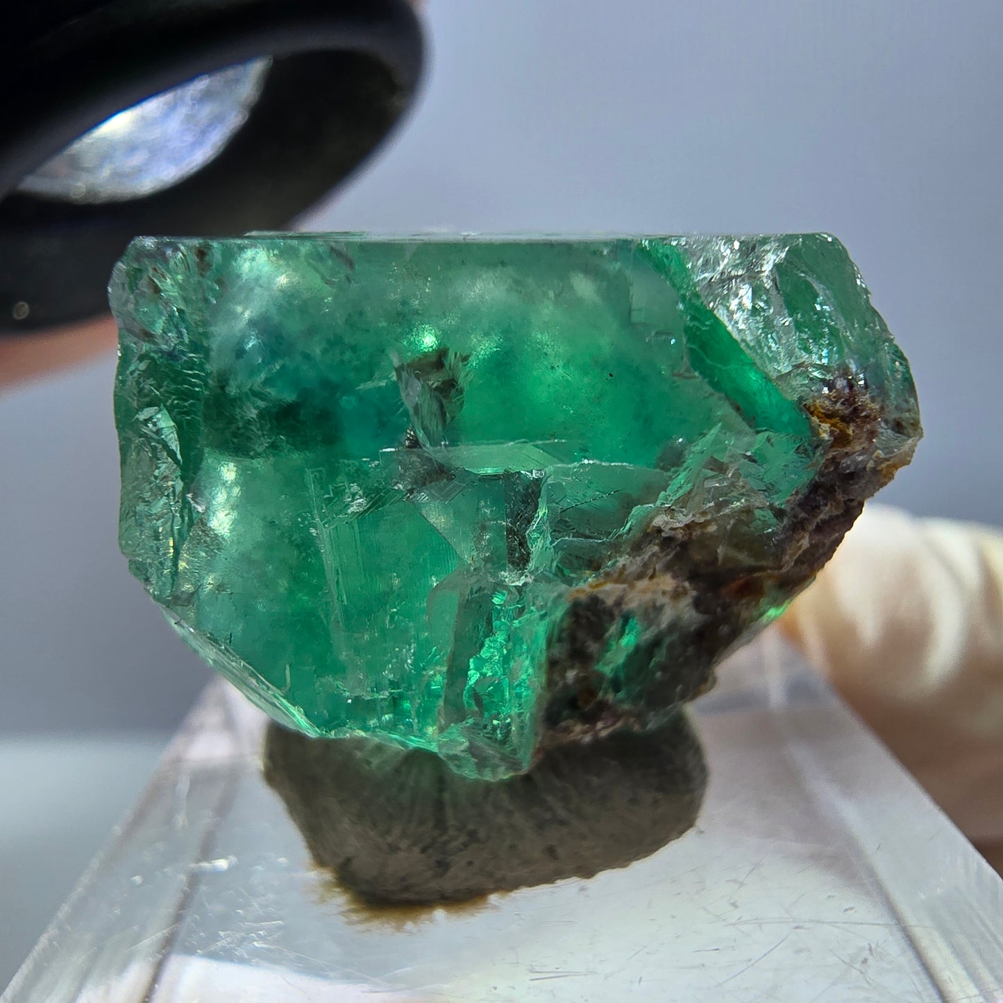 Klarer Phantom Fluorit Würfel parkettiert, grün Okorusu, Namibia 28*20*19mm