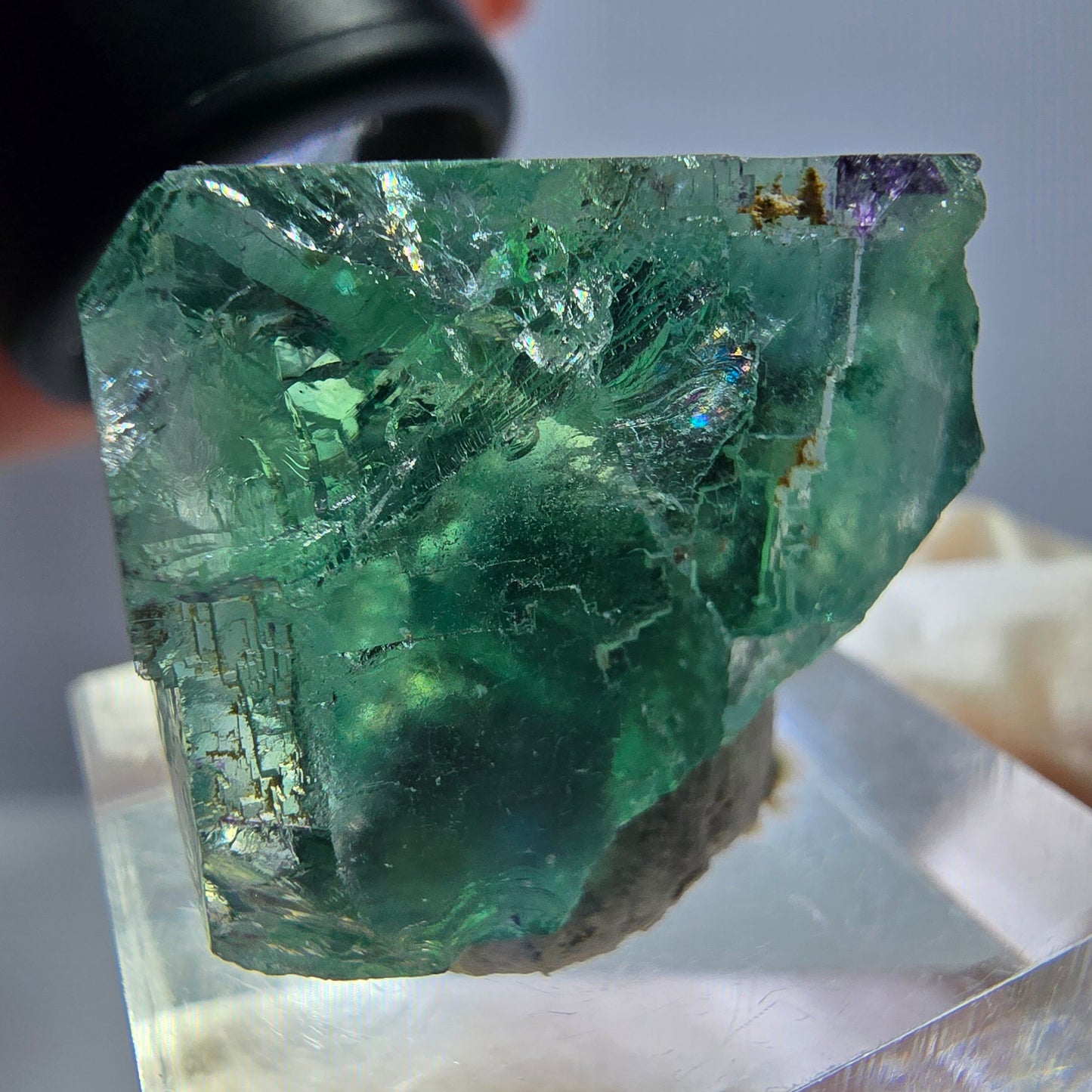 Klarer Phantom Fluorit Würfel parkettiert, grün Okorusu, Namibia 28*20*19mm