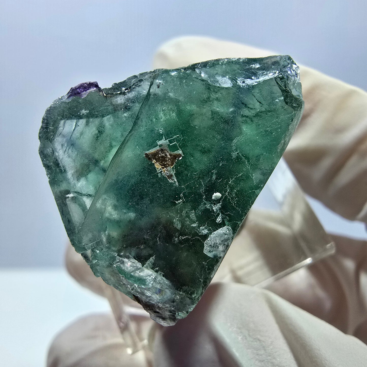 Klarer Phantom Fluorit Würfel parkettiert, grün Okorusu, Namibia 28*20*19mm