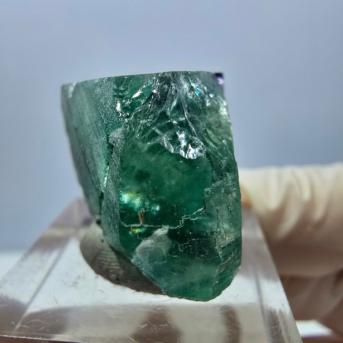 Klarer Phantom Fluorit Würfel parkettiert, grün Okorusu, Namibia 28*20*19mm