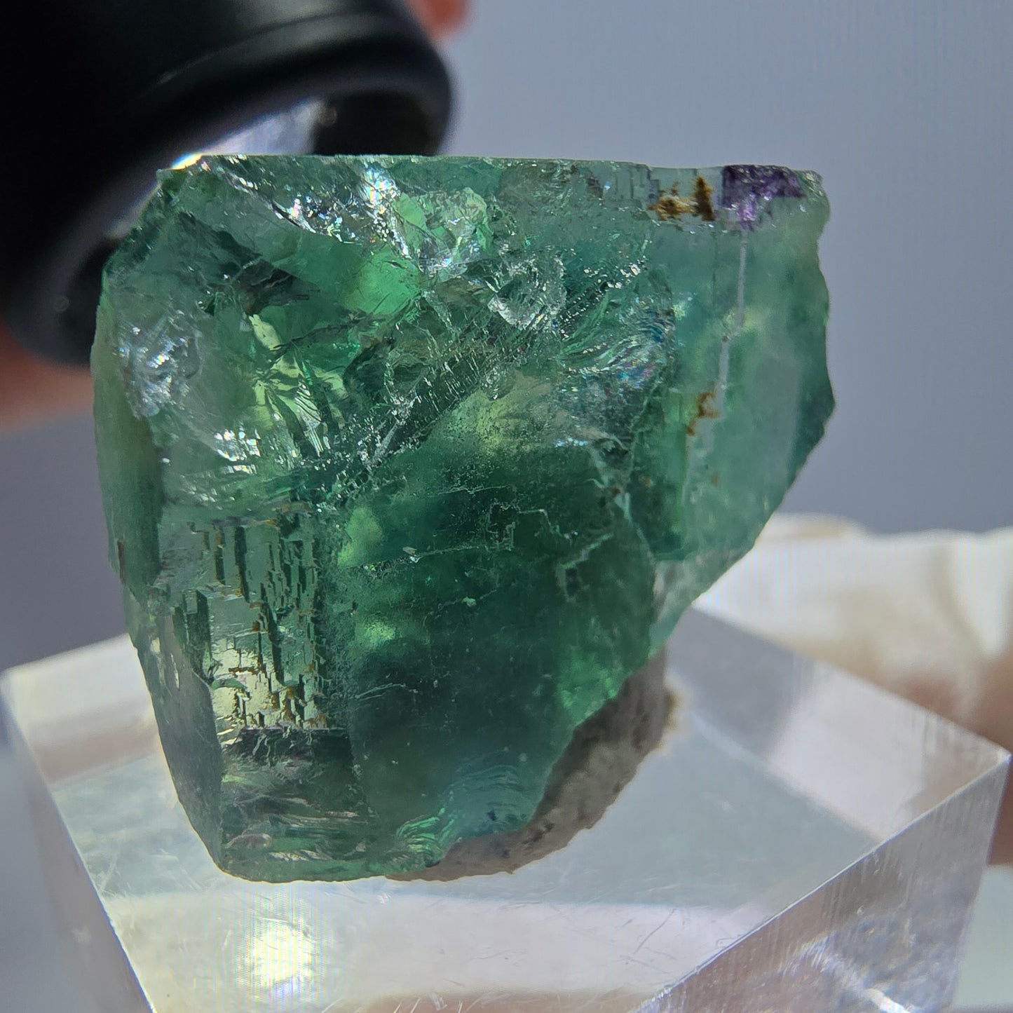 Klarer Phantom Fluorit Würfel parkettiert, grün Okorusu, Namibia 28*20*19mm