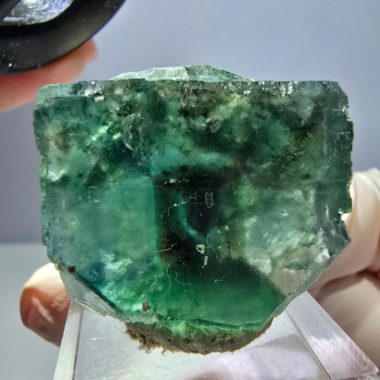 Klarer Phantom Fluorit Würfel parkettiert, grün Okorusu, Namibia 30*26*20mm