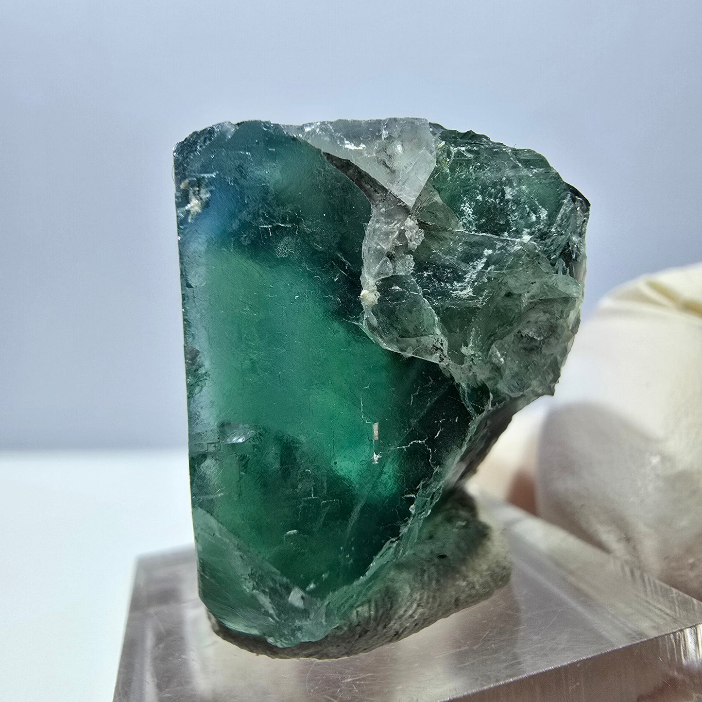 Klarer Phantom Fluorit Würfel parkettiert, grün Okorusu, Namibia 30*26*20mm