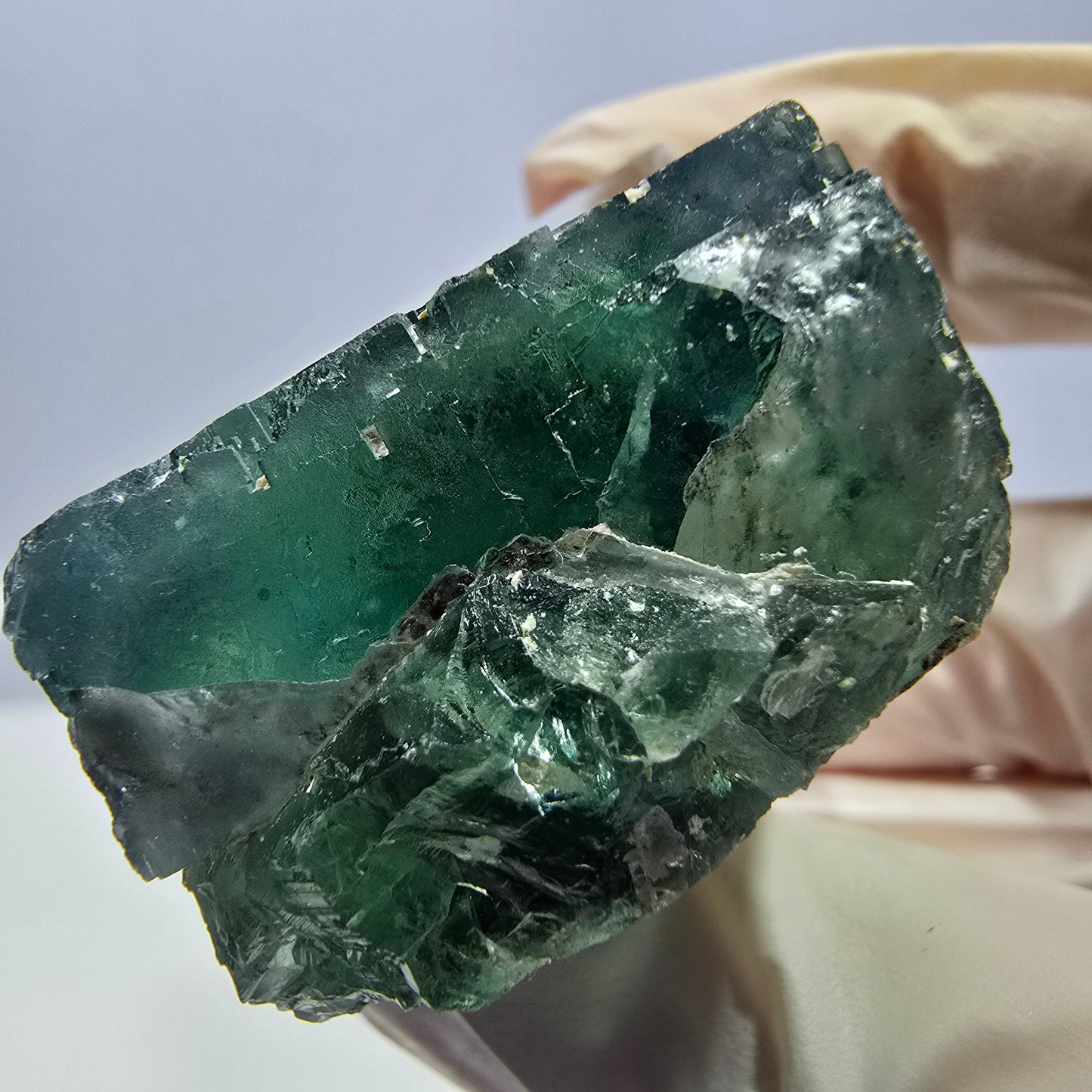 Klarer Phantom Fluorit Würfel parkettiert, grün Okorusu, Namibia 30*26*20mm