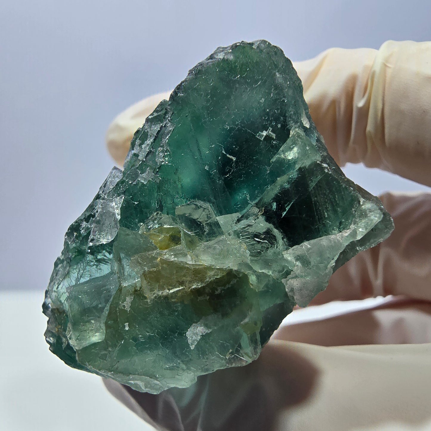 Klarer Phantom Fluorit Würfel parkettiert, grün Okorusu, Namibia 42*31*28mm