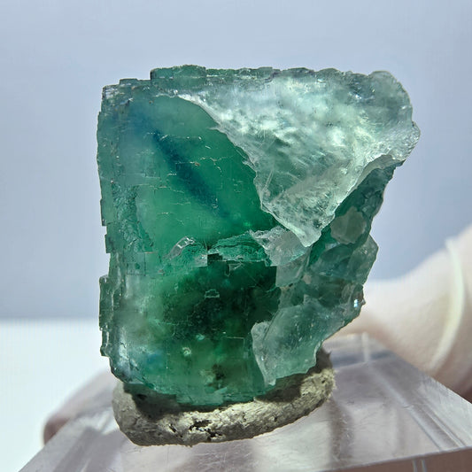 Klarer Phantom Fluorit Würfel parkettiert, grün Okorusu, Namibia 23*22*20mm