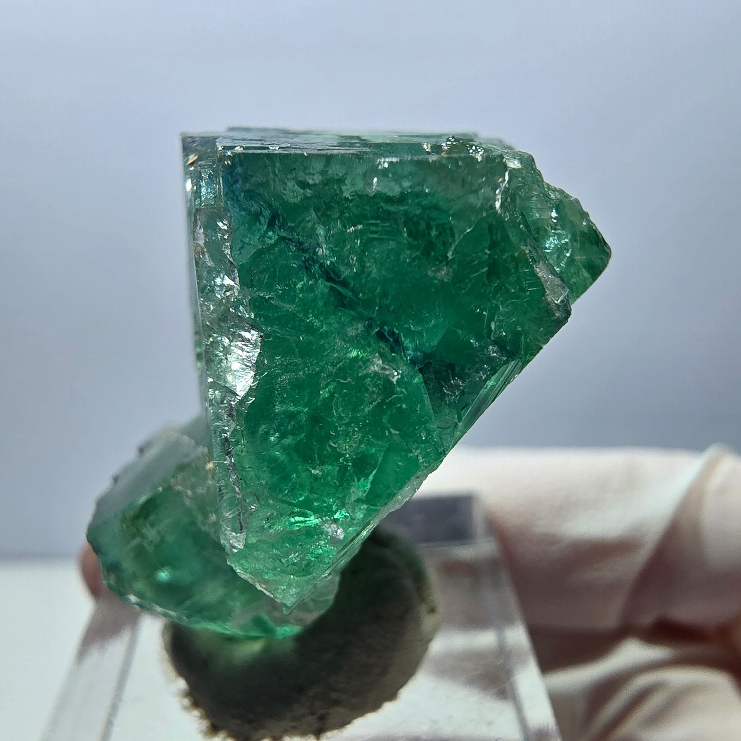 Klarer Phantom Fluorit Würfel parkettiert, grün Okorusu, Namibia 35*31*23mm
