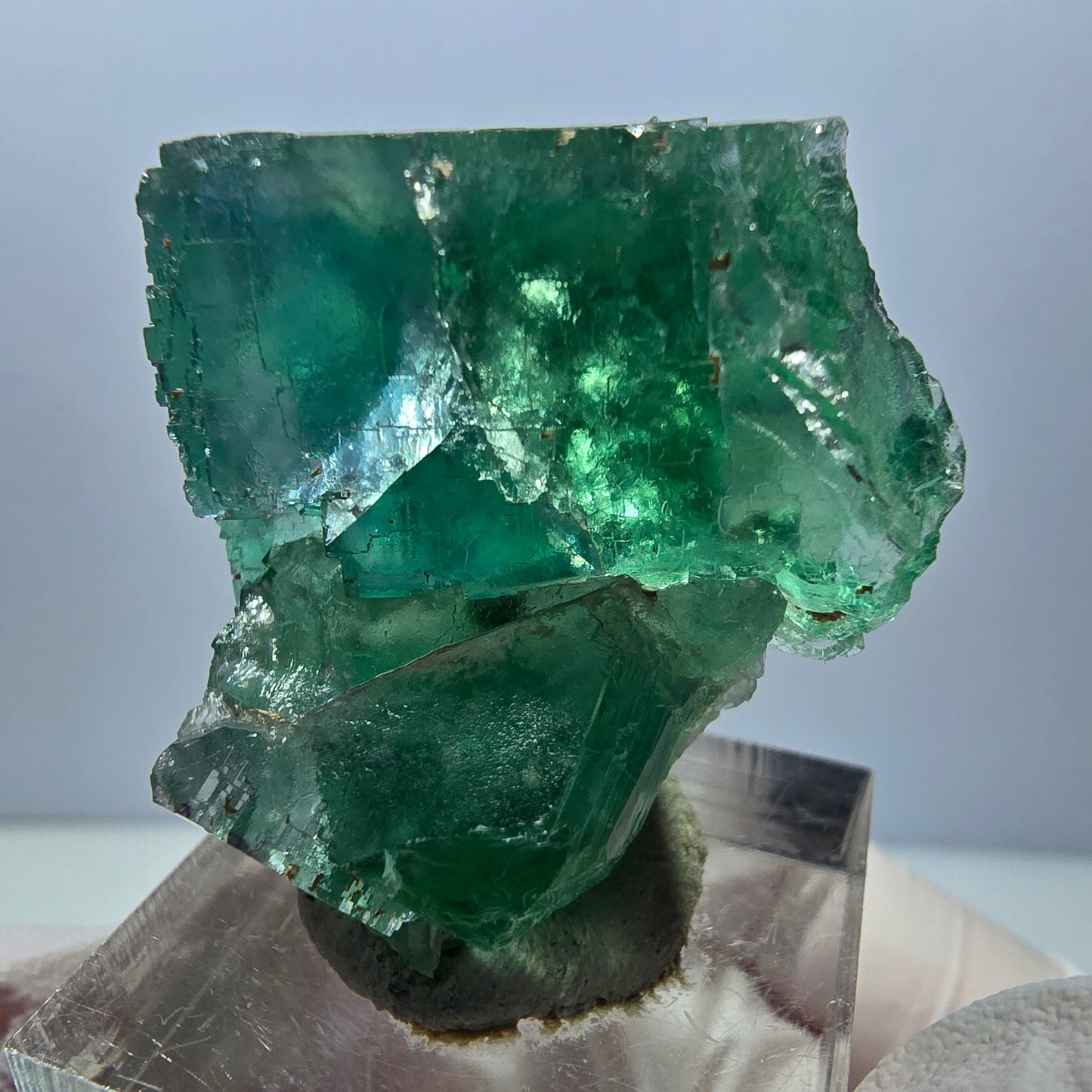 Klarer Phantom Fluorit Würfel parkettiert, grün Okorusu, Namibia 35*31*23mm